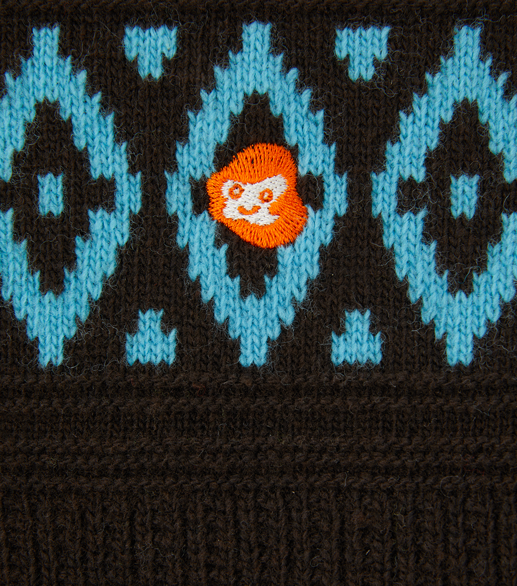 Llege - Fair Isle Polo Knit (Brown) product image 3 | TRAB K-Fashion Australia