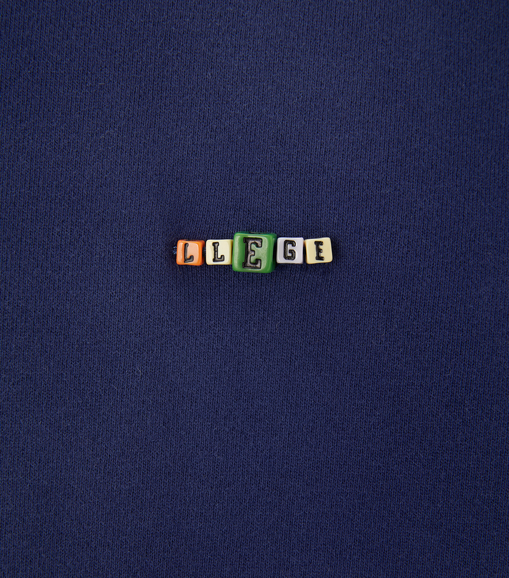 Llege - Garment Dyed Cube Logo Sweatshirt (Navy) product image 3 | TRAB K-Fashion Australia