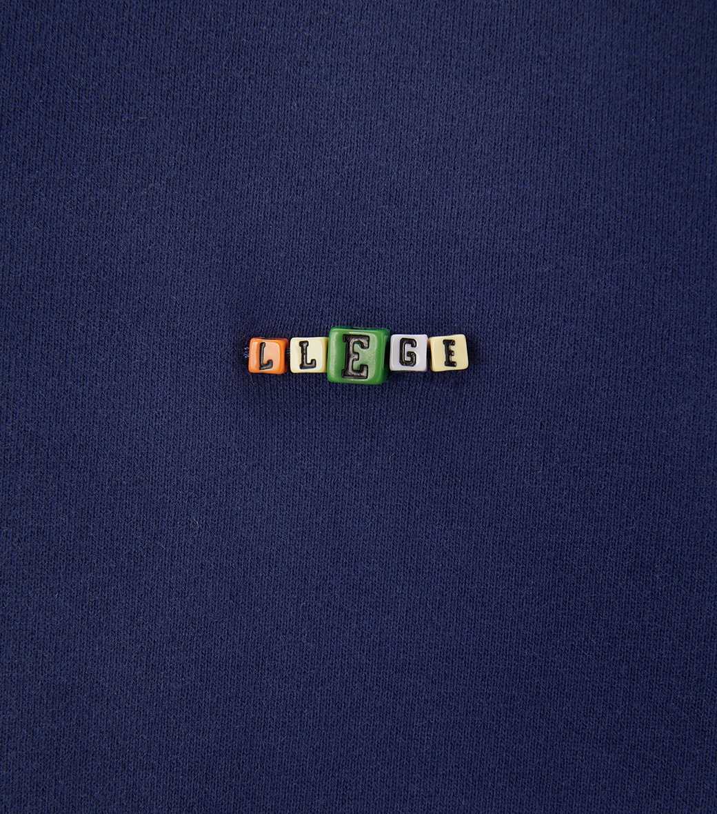 Llege - Garment Dyed Cube Logo Sweatshirt (Navy) product image 3 | TRAB K-Fashion Australia