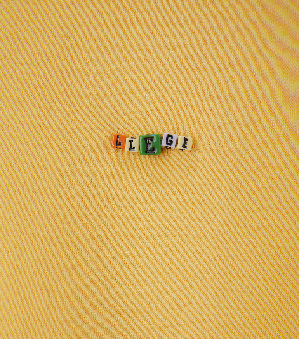 Llege - Garment Dyed Cube Logo Sweatshirt (Yellow) product image 3 | TRAB K-Fashion Australia