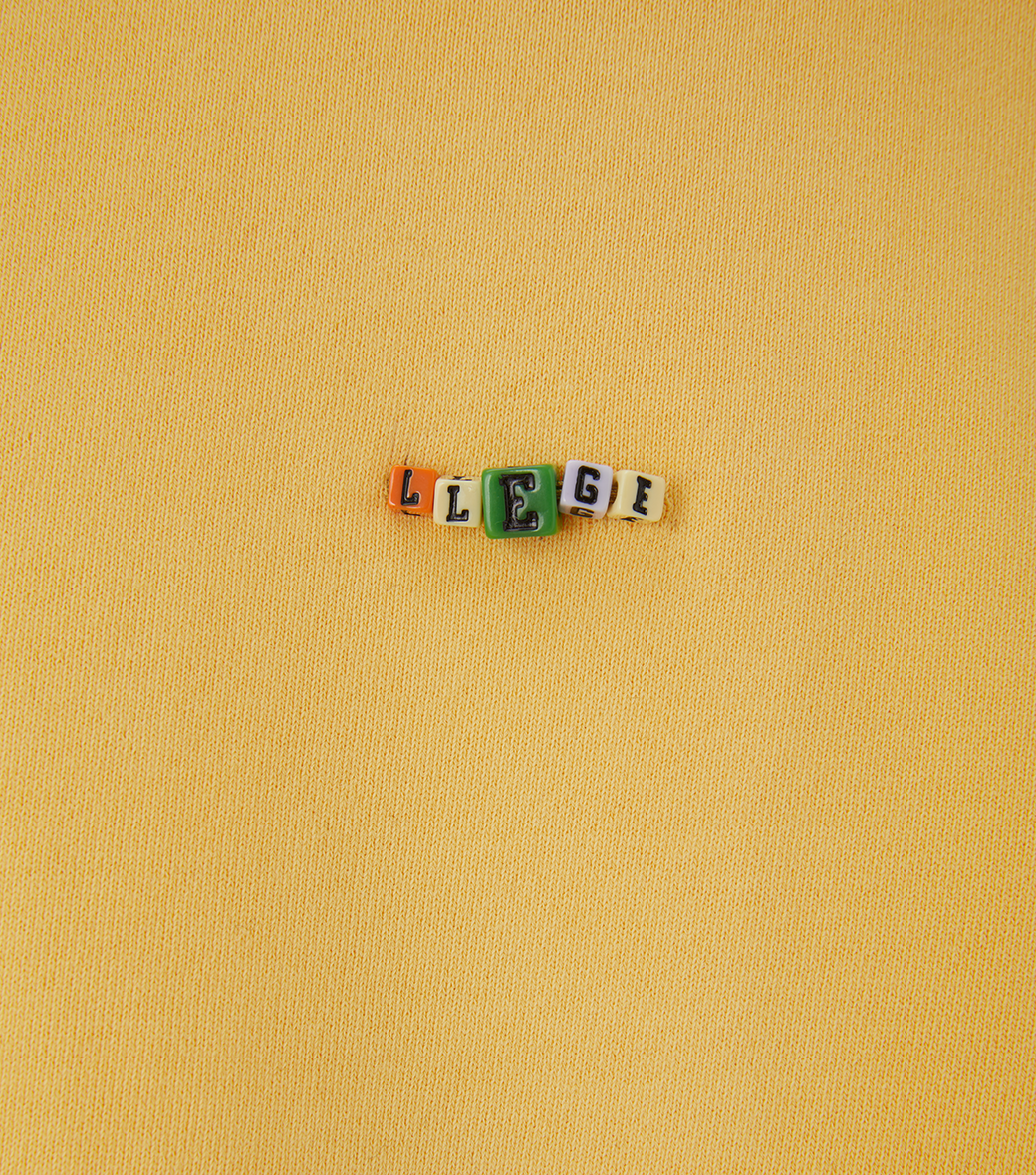 Llege - Garment Dyed Cube Logo Sweatshirt (Yellow) product image 3 | TRAB K-Fashion Australia