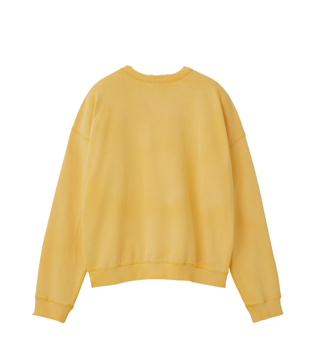 Llege - Garment Dyed Cube Logo Sweatshirt (Yellow) product image 2 | TRAB K-Fashion Australia