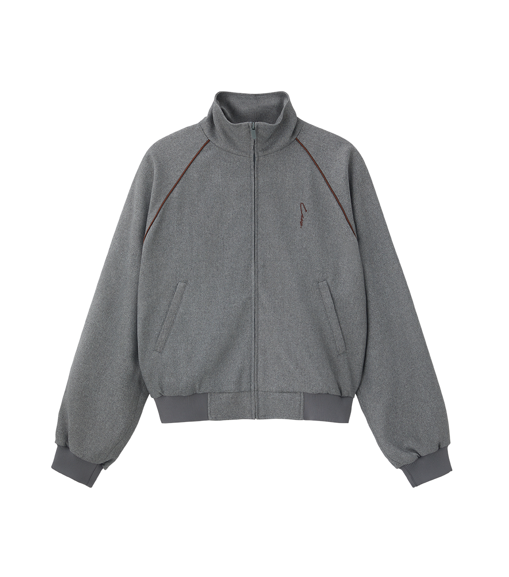 Llege - Embroidery Logo Track Jumper (Grey) product image 1 | TRAB K-Fashion Australia