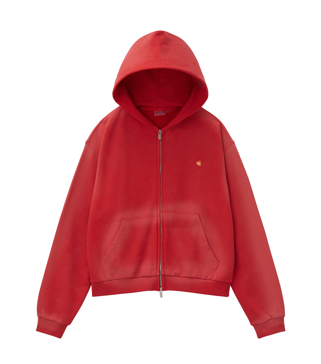 Llege - Garment Dyed Hoodie Jumper (Red) product image 1 | TRAB K-Fashion Australia