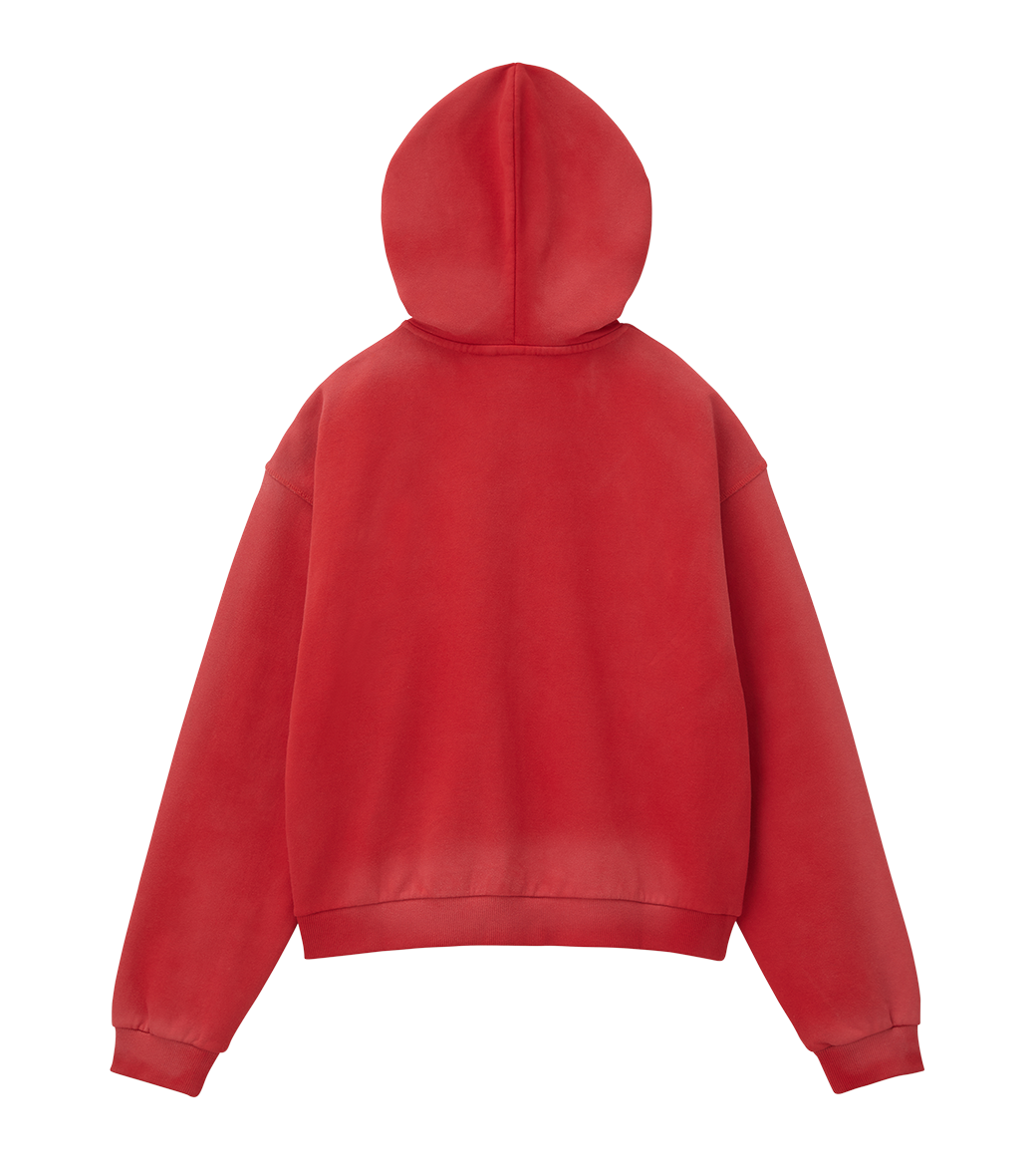Llege - Garment Dyed Hoodie Jumper (Red) product image 2 | TRAB K-Fashion Australia