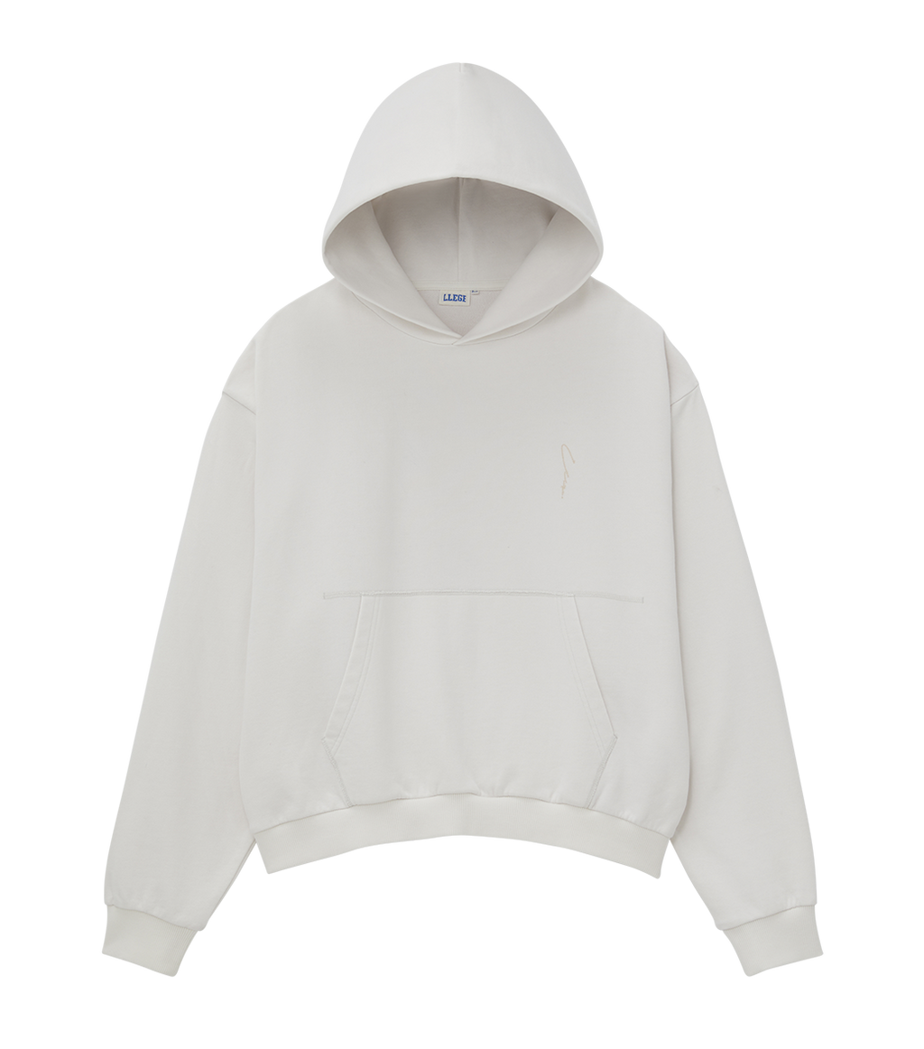 Llege - Garment Dyed Hoodie (Cement White) product image 1 | TRAB K-Fashion Australia