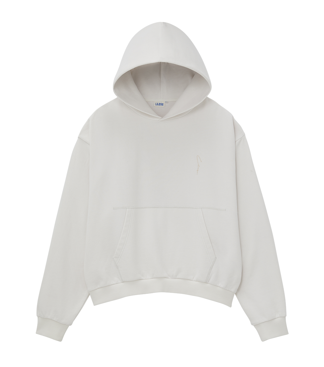 Llege - Garment Dyed Hoodie (Cement White) product image 1 | TRAB K-Fashion Australia