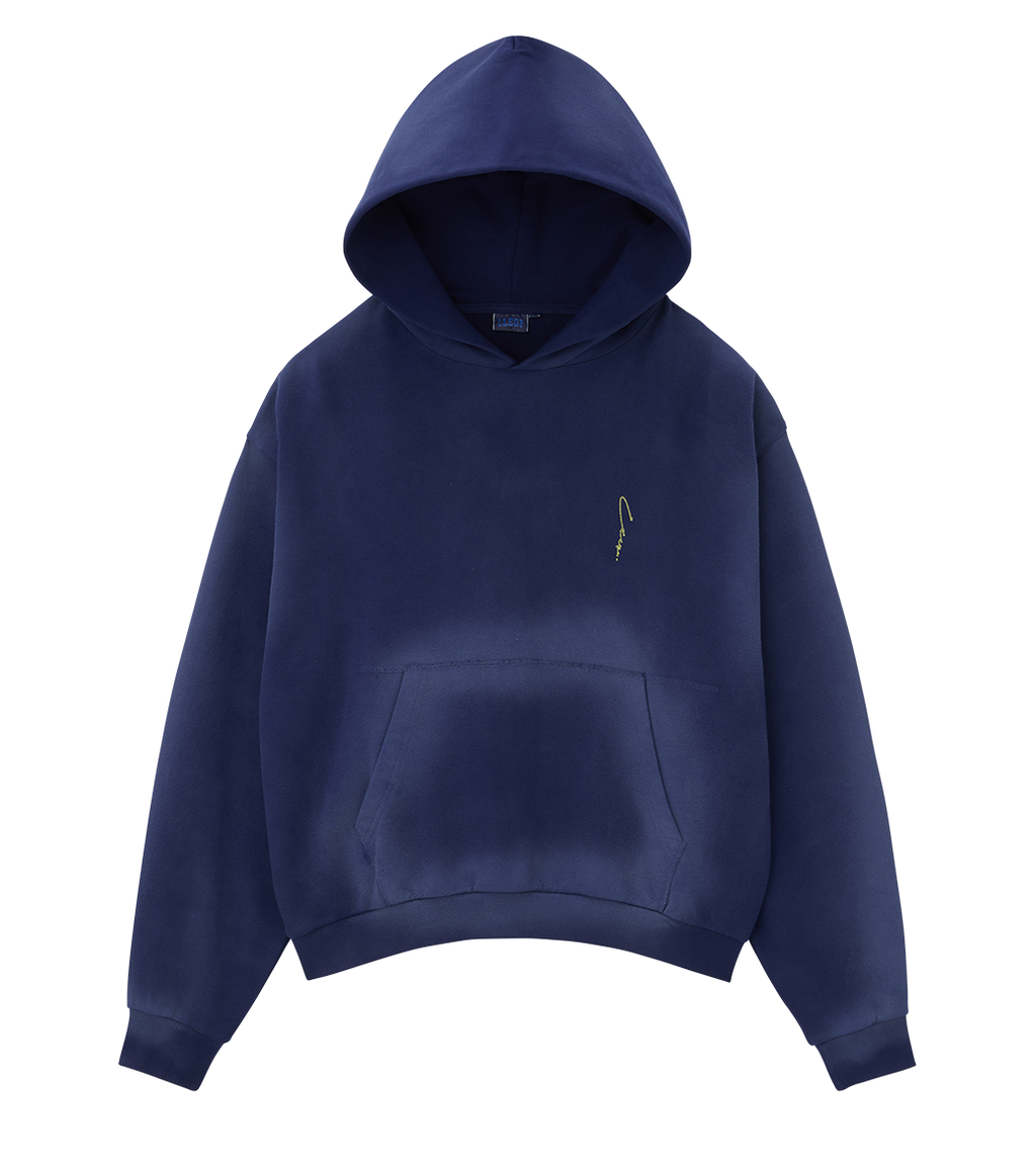 Llege - Garment Dyed Hoodie (Navy) product image 1 | TRAB K-Fashion Australia