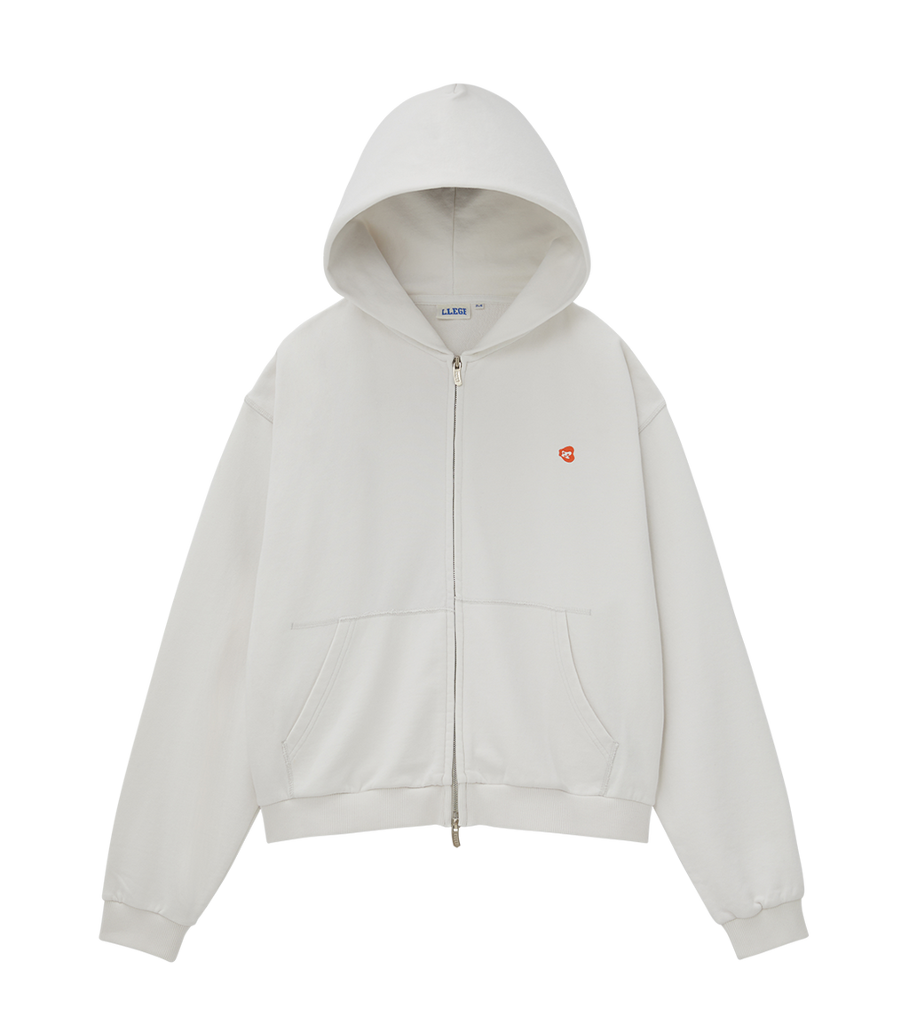 Llege - Garment Dyed Hoodie Jumper (Cement White) product image 1 | TRAB K-Fashion Australia