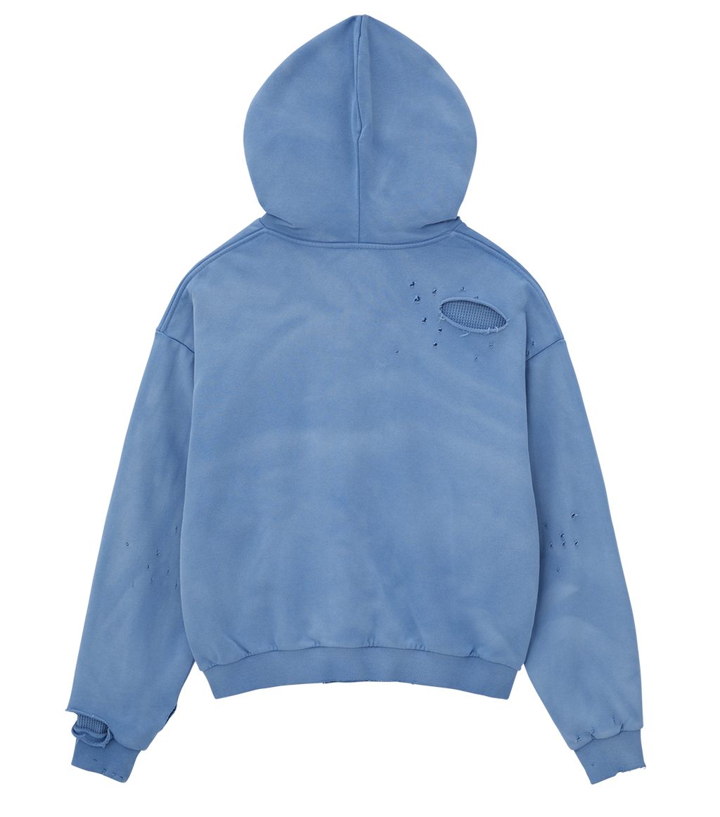 Llege - Garment Dyed Reversible Hoodie (Blue) product image 2 | TRAB K-Fashion Australia