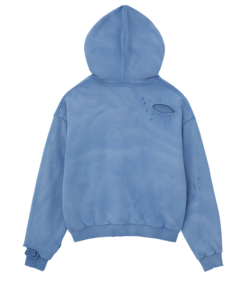 Llege - Garment Dyed Reversible Hoodie (Blue) product image 2 | TRAB K-Fashion Australia
