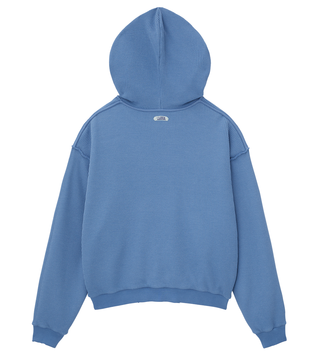 Llege - Garment Dyed Reversible Hoodie (Blue) product image 6 | TRAB K-Fashion Australia