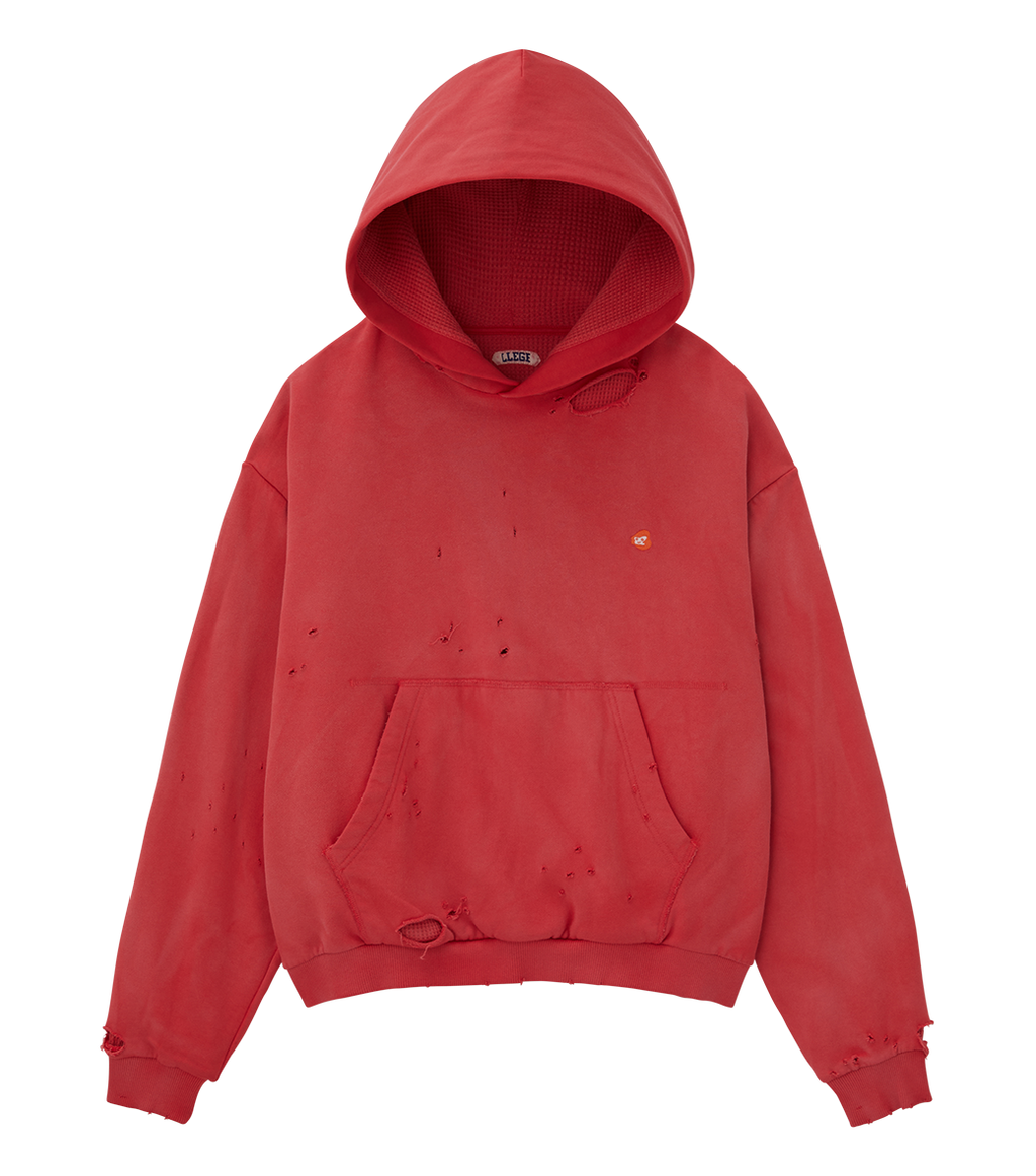 Llege - Garment Dyed Reversible Hoodie (Red) product image 1 | TRAB K-Fashion Australia