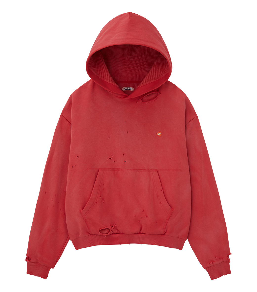 Llege - Garment Dyed Reversible Hoodie (Red) product image 1 | TRAB K-Fashion Australia