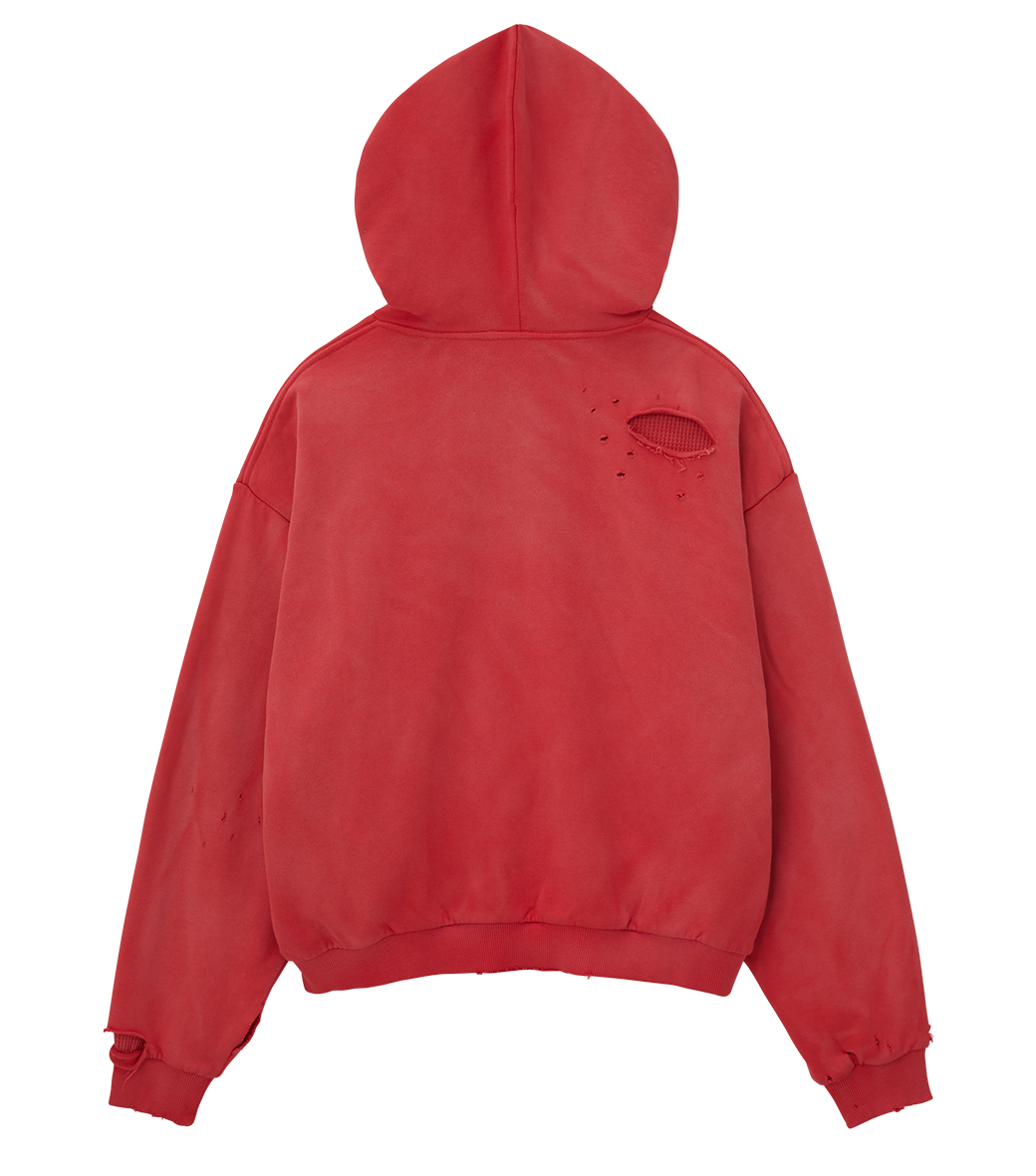 Llege - Garment Dyed Reversible Hoodie (Red) product image 2 | TRAB K-Fashion Australia