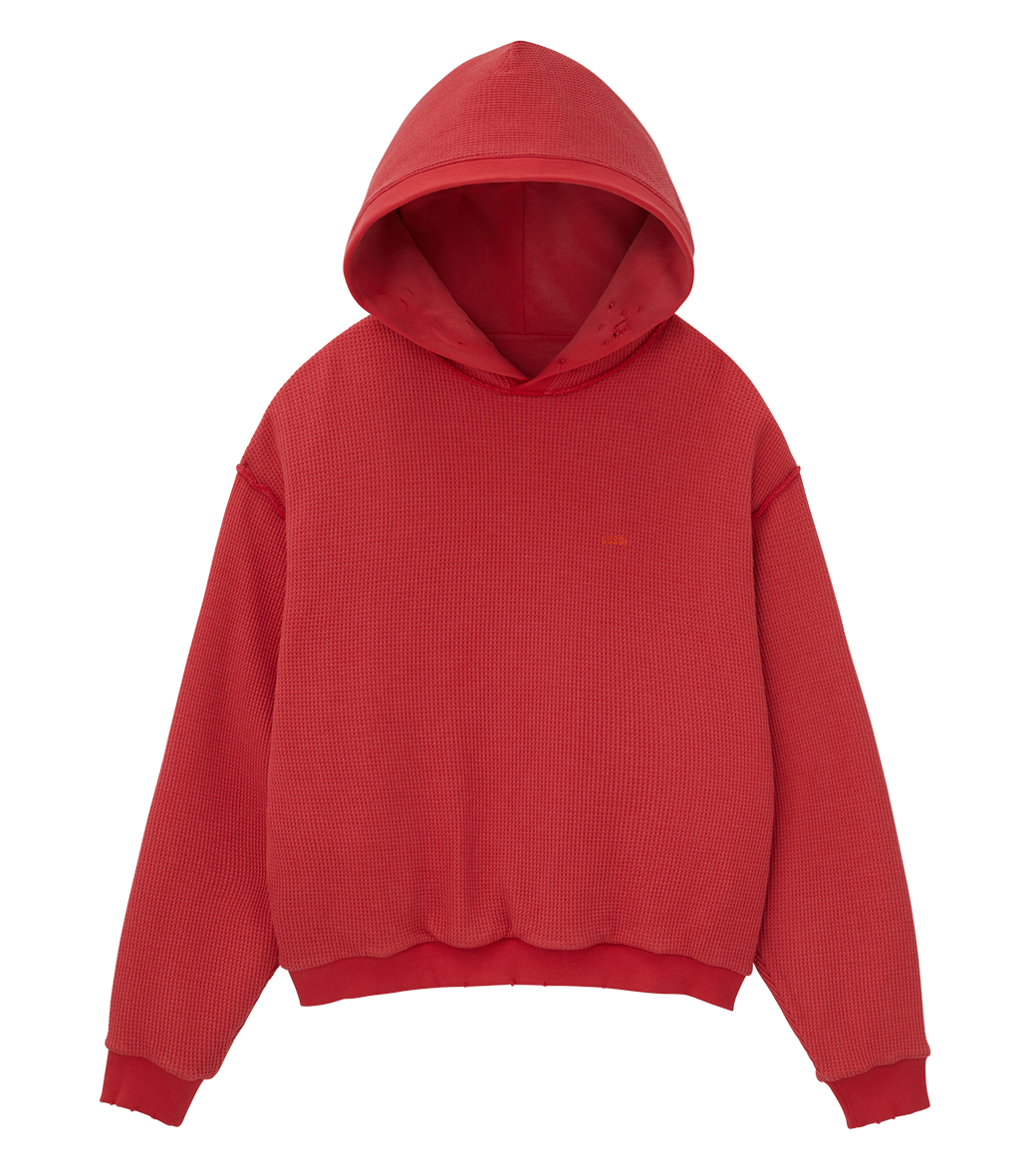 Llege - Garment Dyed Reversible Hoodie (Red) product image 5 | TRAB K-Fashion Australia