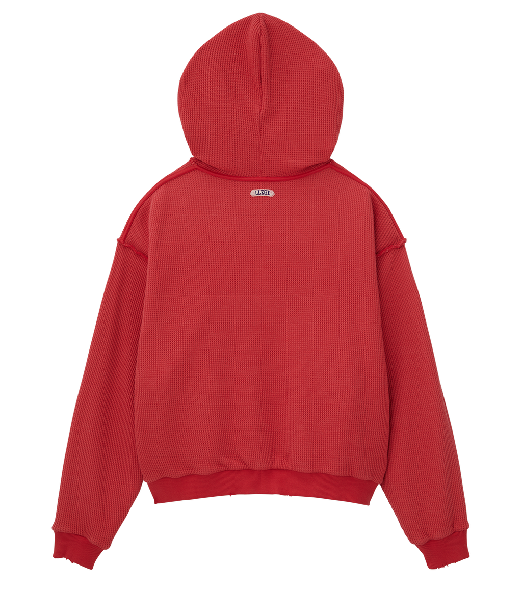 Llege - Garment Dyed Reversible Hoodie (Red) product image 6 | TRAB K-Fashion Australia