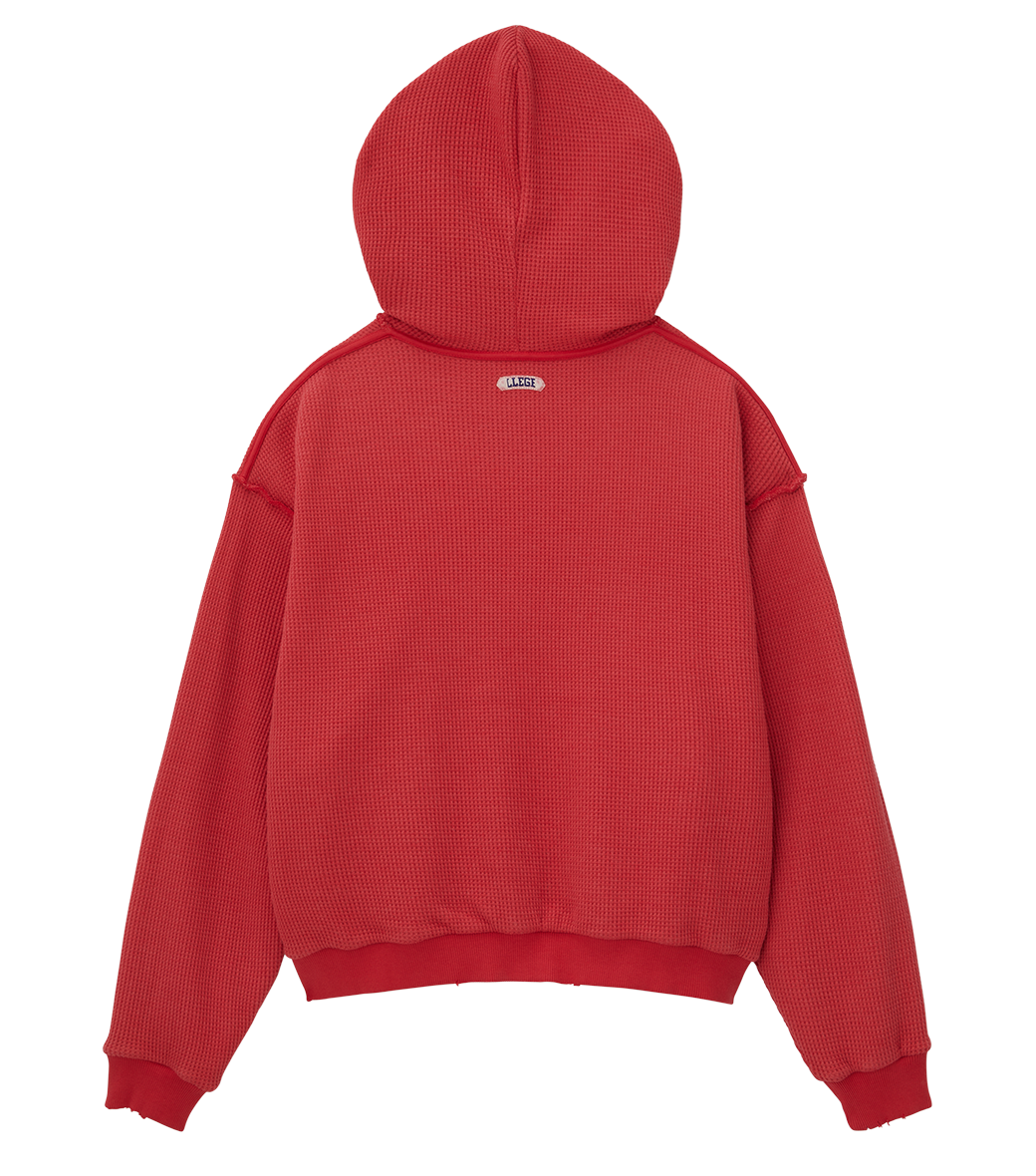 Llege - Garment Dyed Reversible Hoodie (Red) product image 6 | TRAB K-Fashion Australia