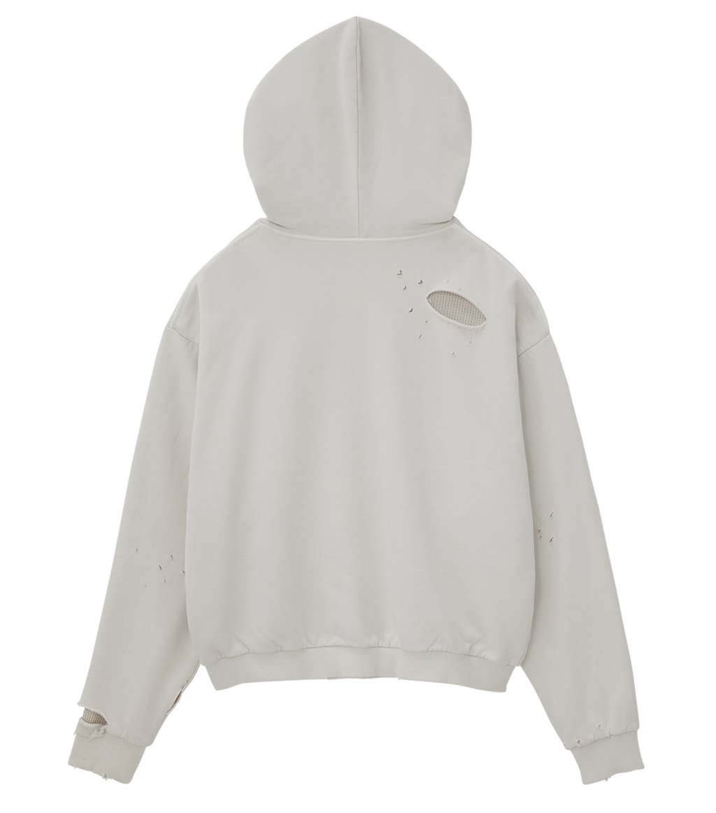 Llege - Garment Dyed Reversible Hoodie (Cement White) product image 2 | TRAB K-Fashion Australia
