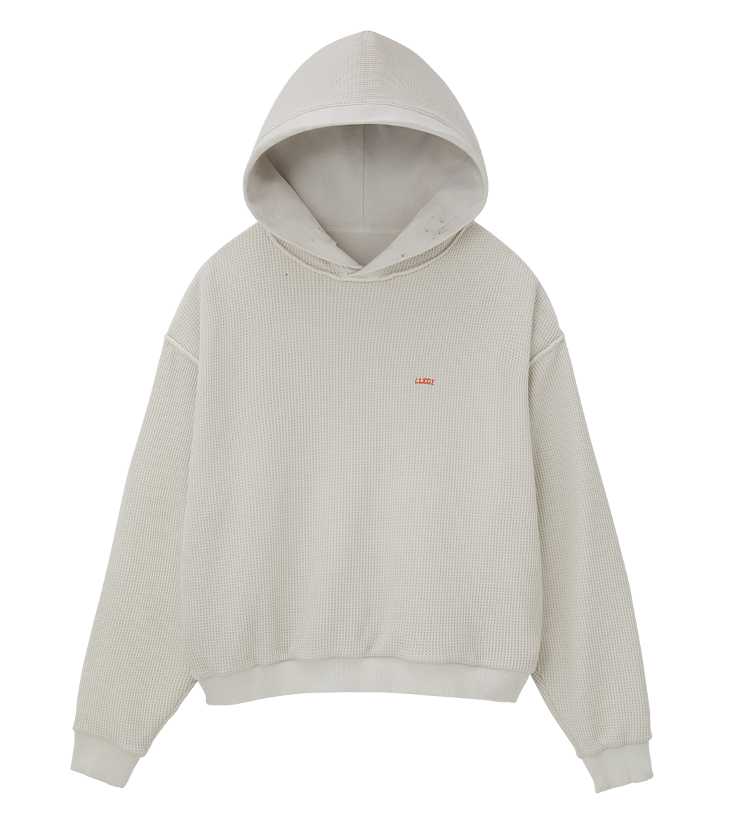 Llege - Garment Dyed Reversible Hoodie (Cement White) product image 5 | TRAB K-Fashion Australia