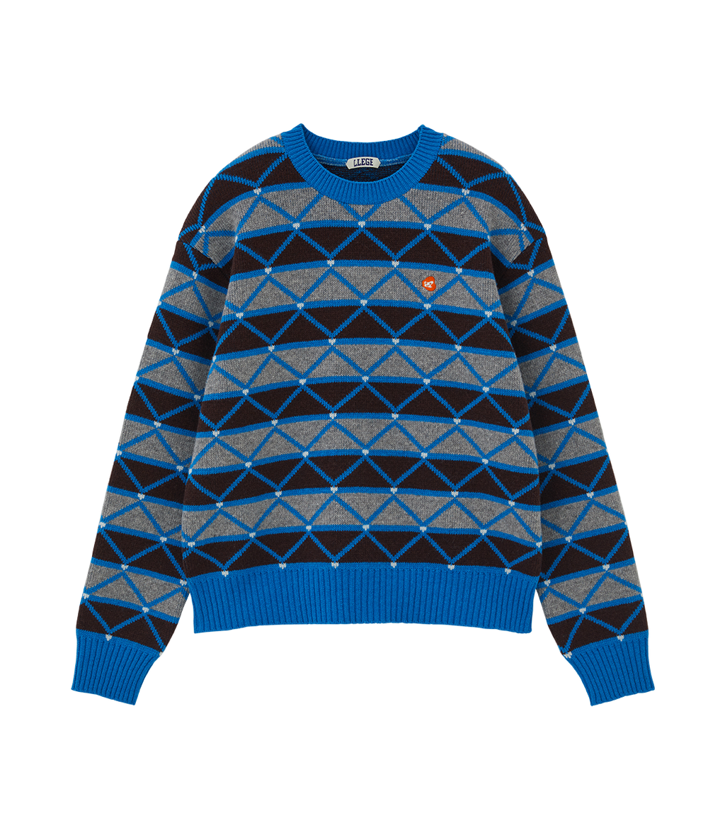 Llege - Winter Jaquard Sweater (Blue) product image 1 | TRAB K-Fashion Australia