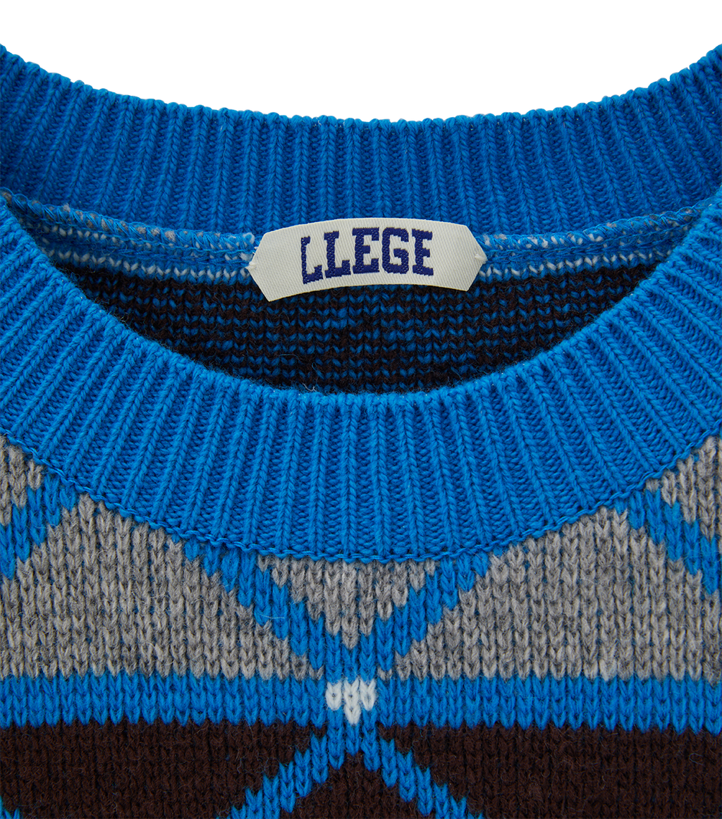 Llege - Winter Jaquard Sweater (Blue) product image 4 | TRAB K-Fashion Australia