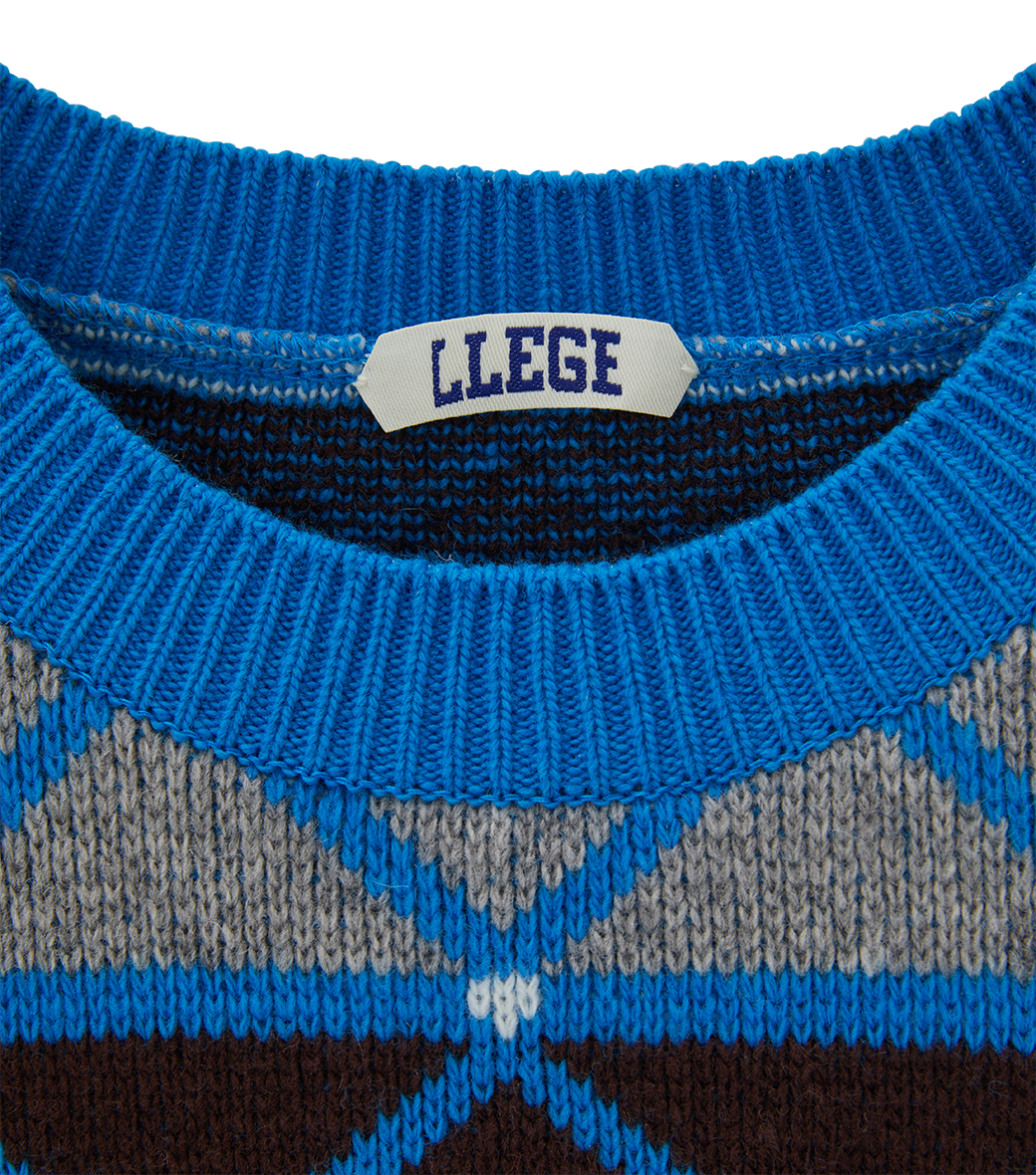 Llege - Winter Jaquard Sweater (Blue) product image 4 | TRAB K-Fashion Australia