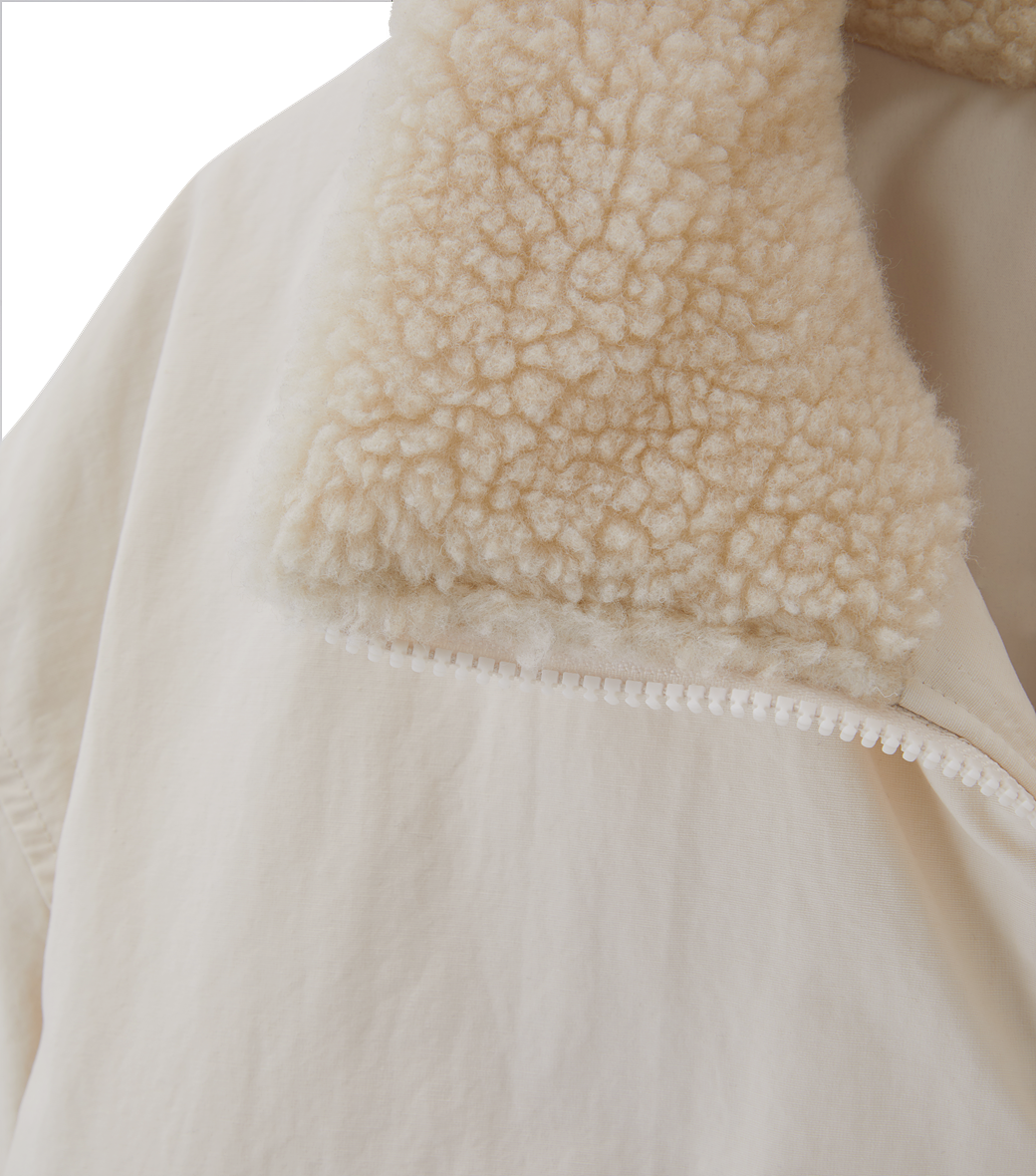 Llege - Oversized Shearing Collar Jacket (Ivory) product image 4 | TRAB K-Fashion Australia