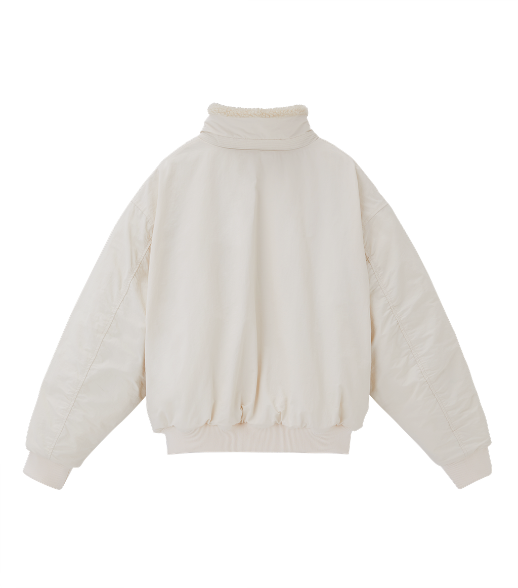 Llege - Oversized Shearing Collar Jacket (Ivory) product image 2 | TRAB K-Fashion Australia