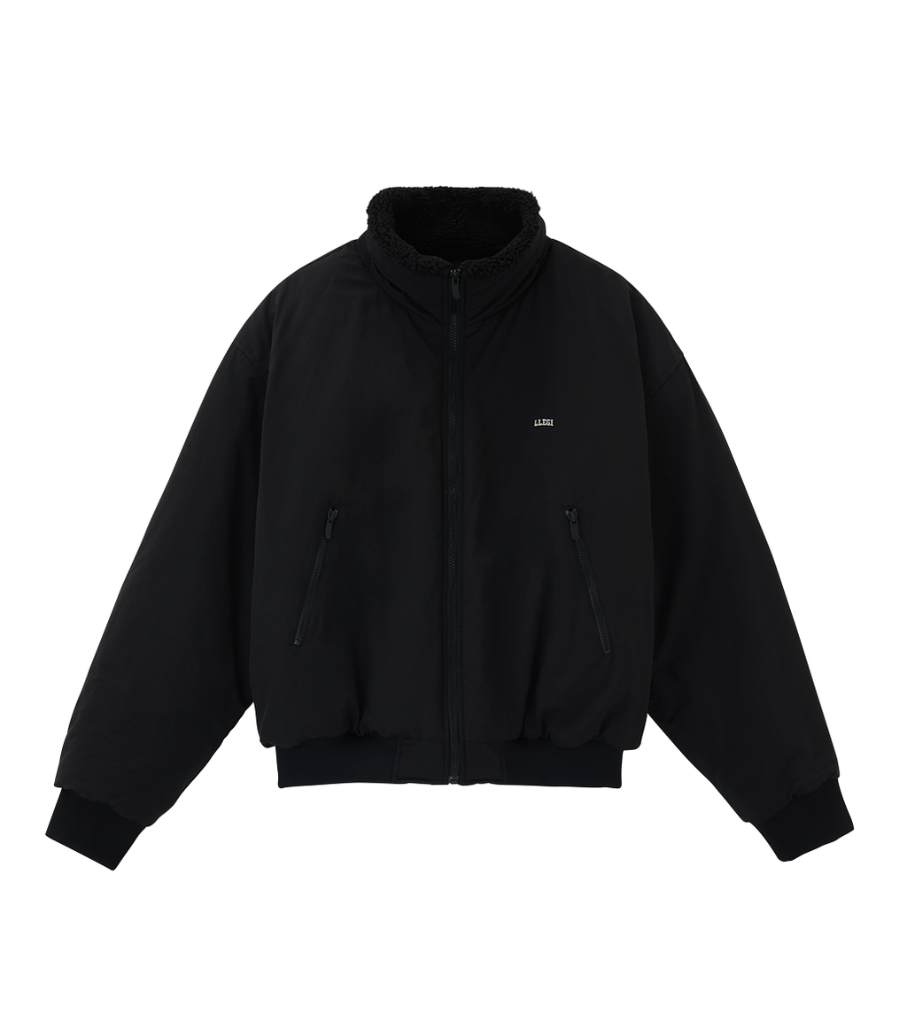 Llege - Oversized Shearing Collar Jacket (Black) product image 1 | TRAB K-Fashion Australia