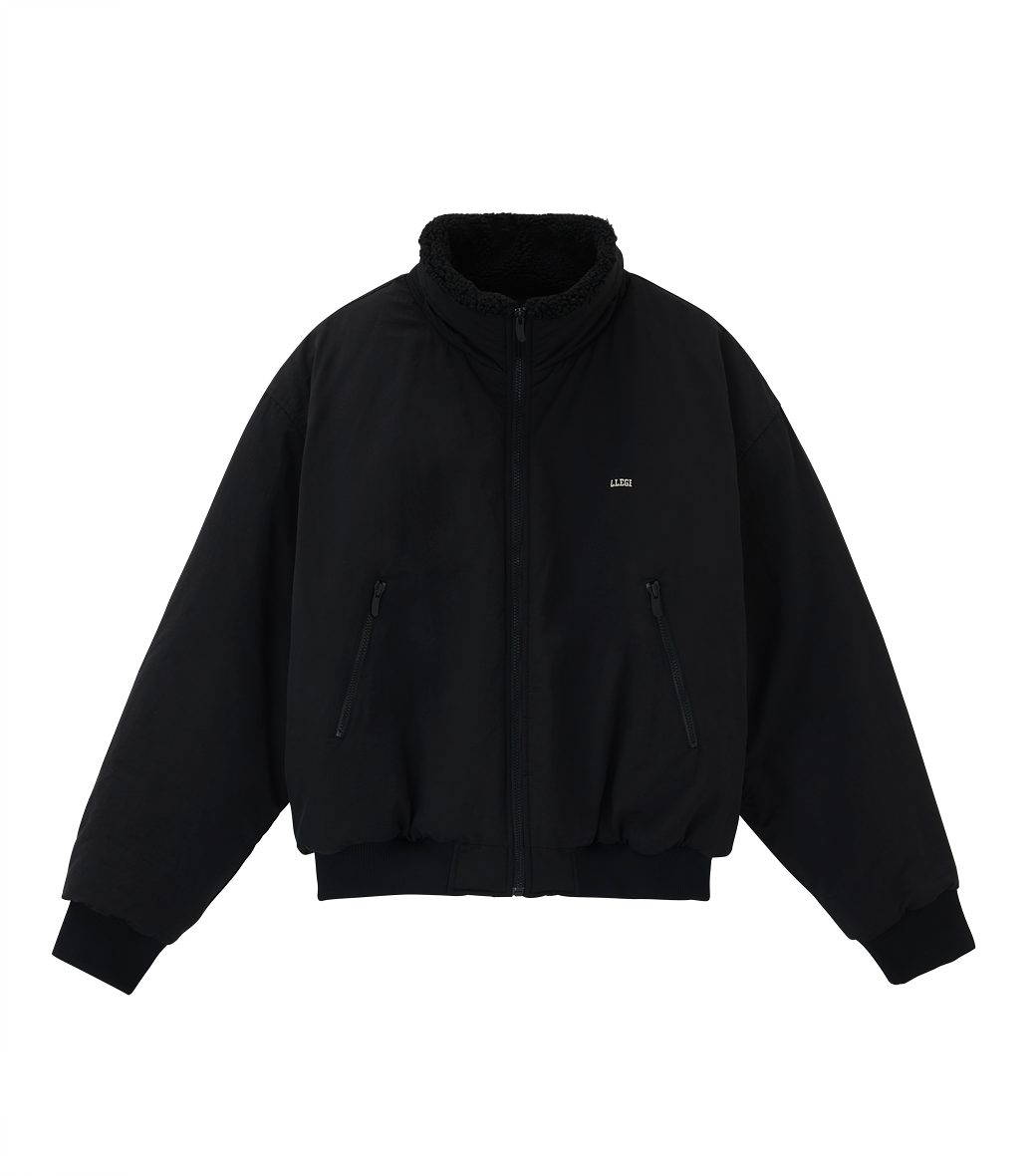 Llege - Oversized Shearing Collar Jacket (Black) product image 1 | TRAB K-Fashion Australia