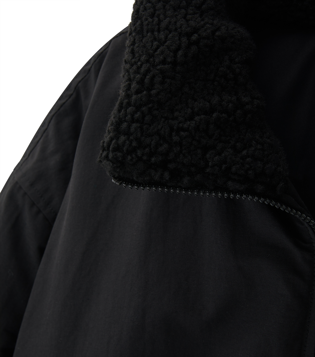 Llege - Oversized Shearing Collar Jacket (Black) product image 4 | TRAB K-Fashion Australia