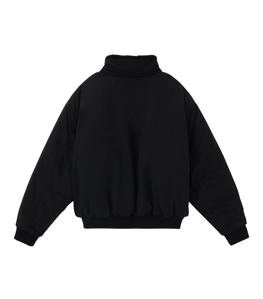 Llege - Oversized Shearing Collar Jacket (Black) product image 2 | TRAB K-Fashion Australia