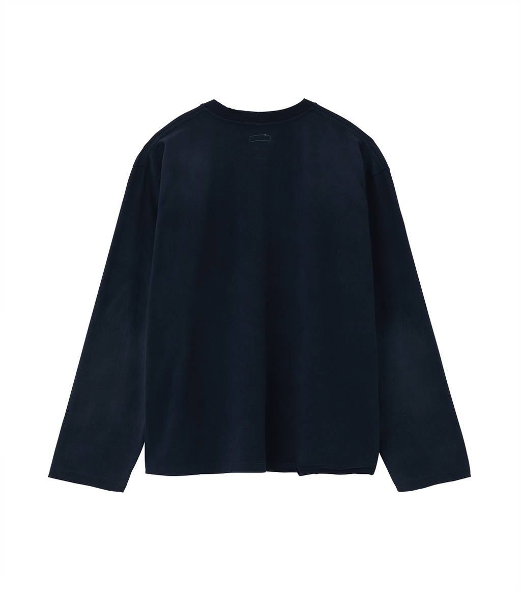 Llege - Sun-Bleached Effect Long Sleeves (Navy) product image 2 | TRAB K-Fashion Australia