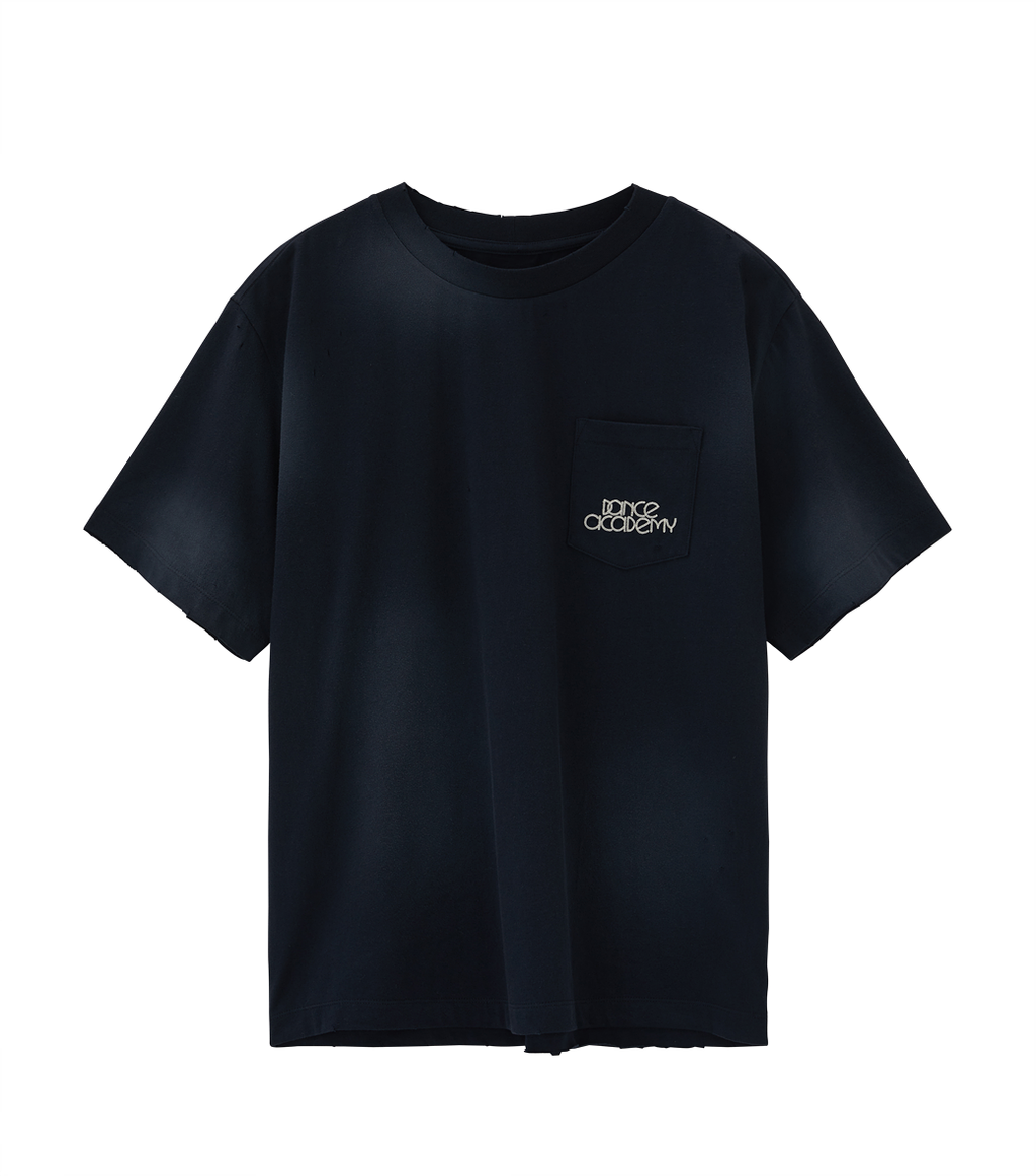 Llege - Sun-Bleached Effect T-Shirt (Navy) product image 1 | TRAB K-Fashion Australia