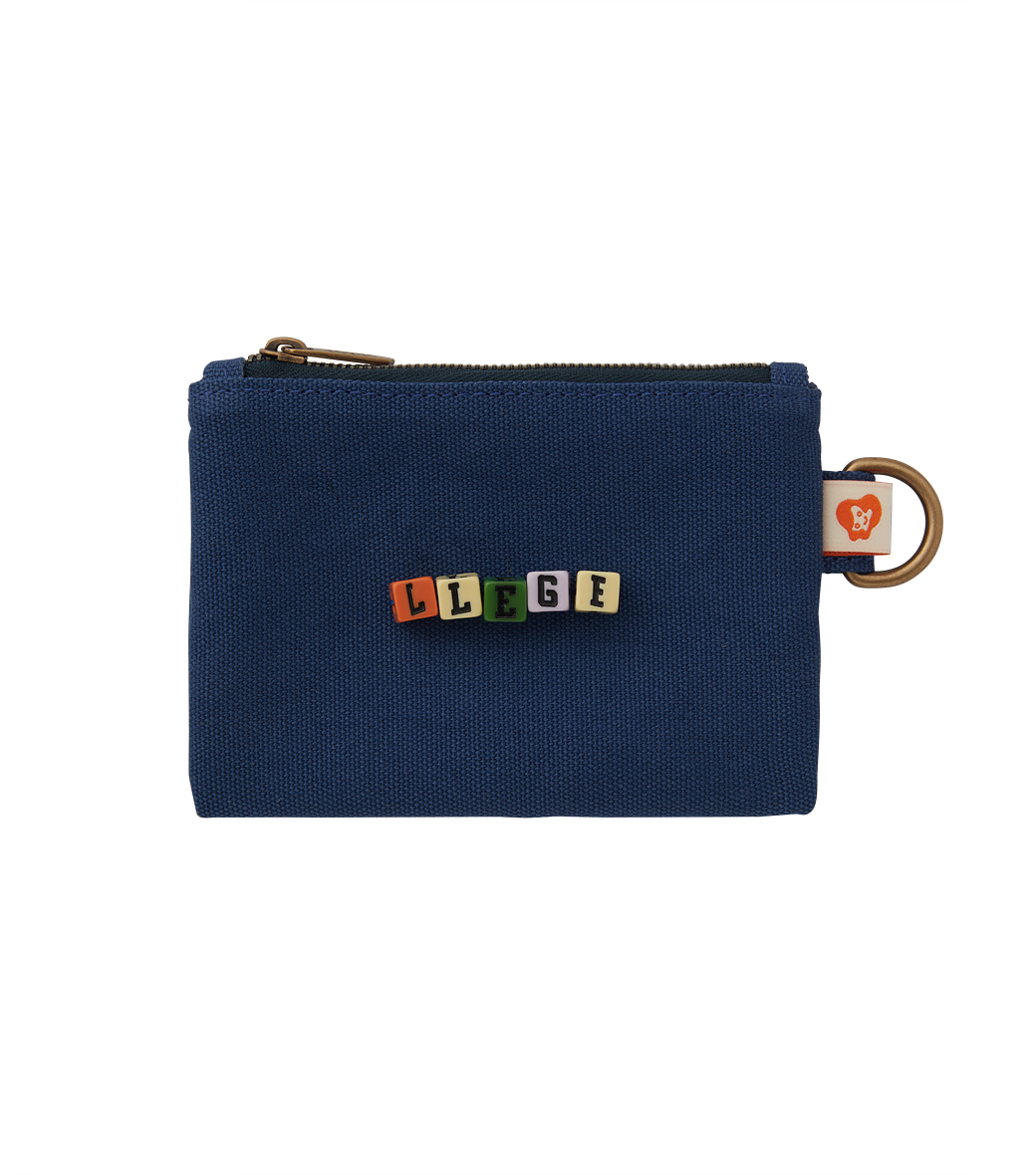 Llege - Cube Logo Canvas Pouch (Navy) product image 1 | TRAB K-Fashion Australia