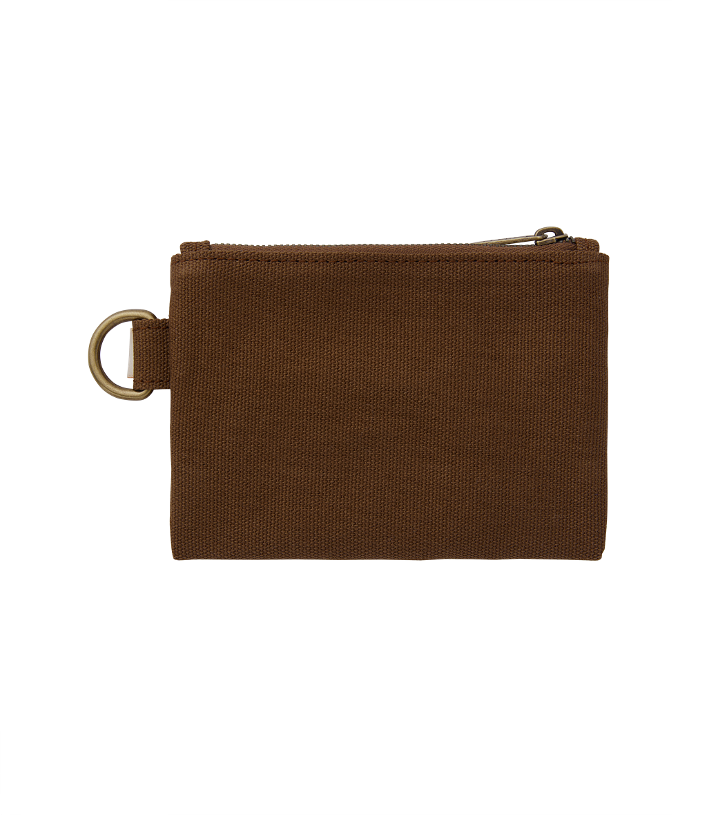 Llege - Cube Logo Canvas Pouch (Brown) product image 2 | TRAB K-Fashion Australia