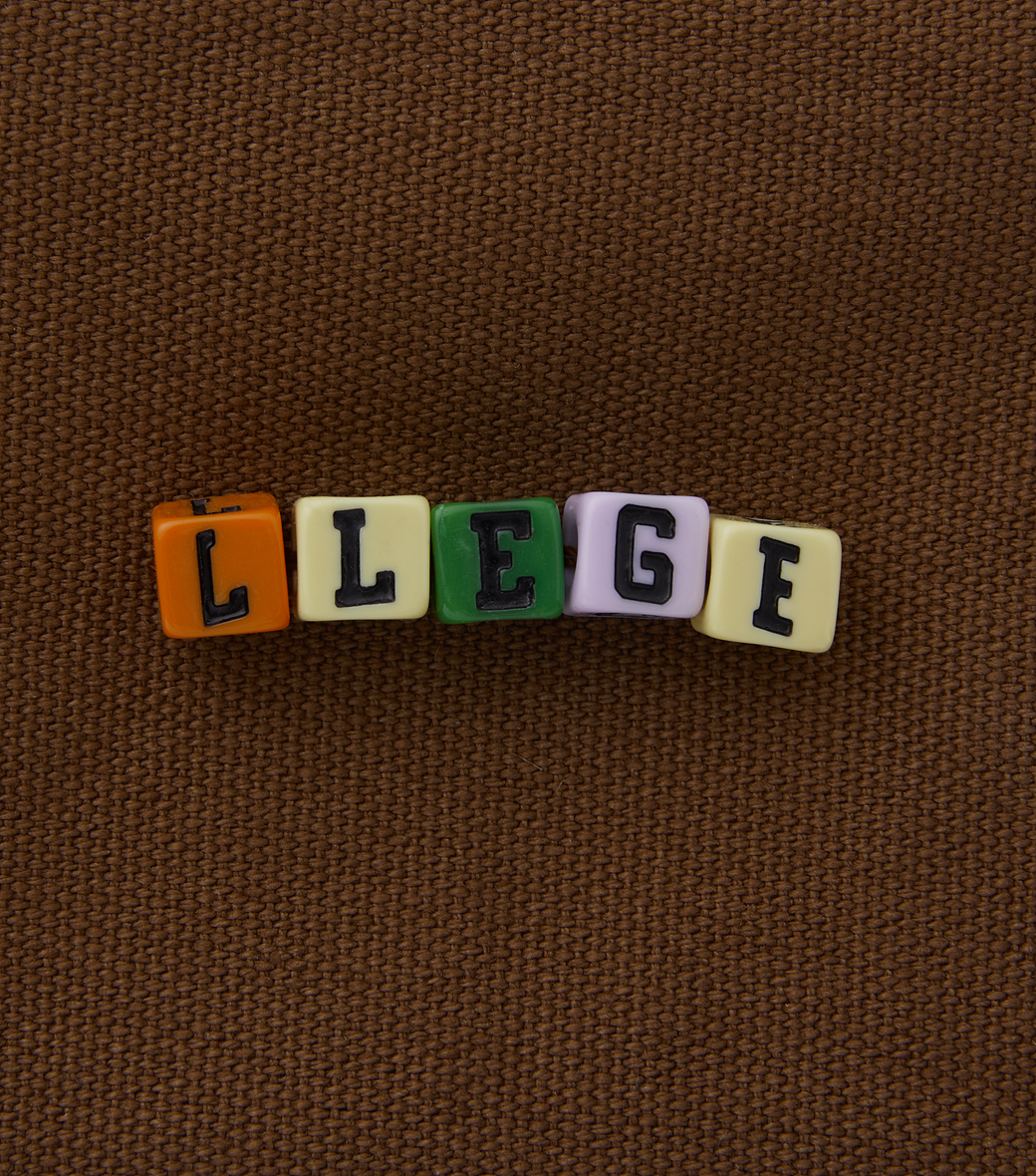Llege - Cube Logo Canvas Pouch (Brown) product image 3 | TRAB K-Fashion Australia
