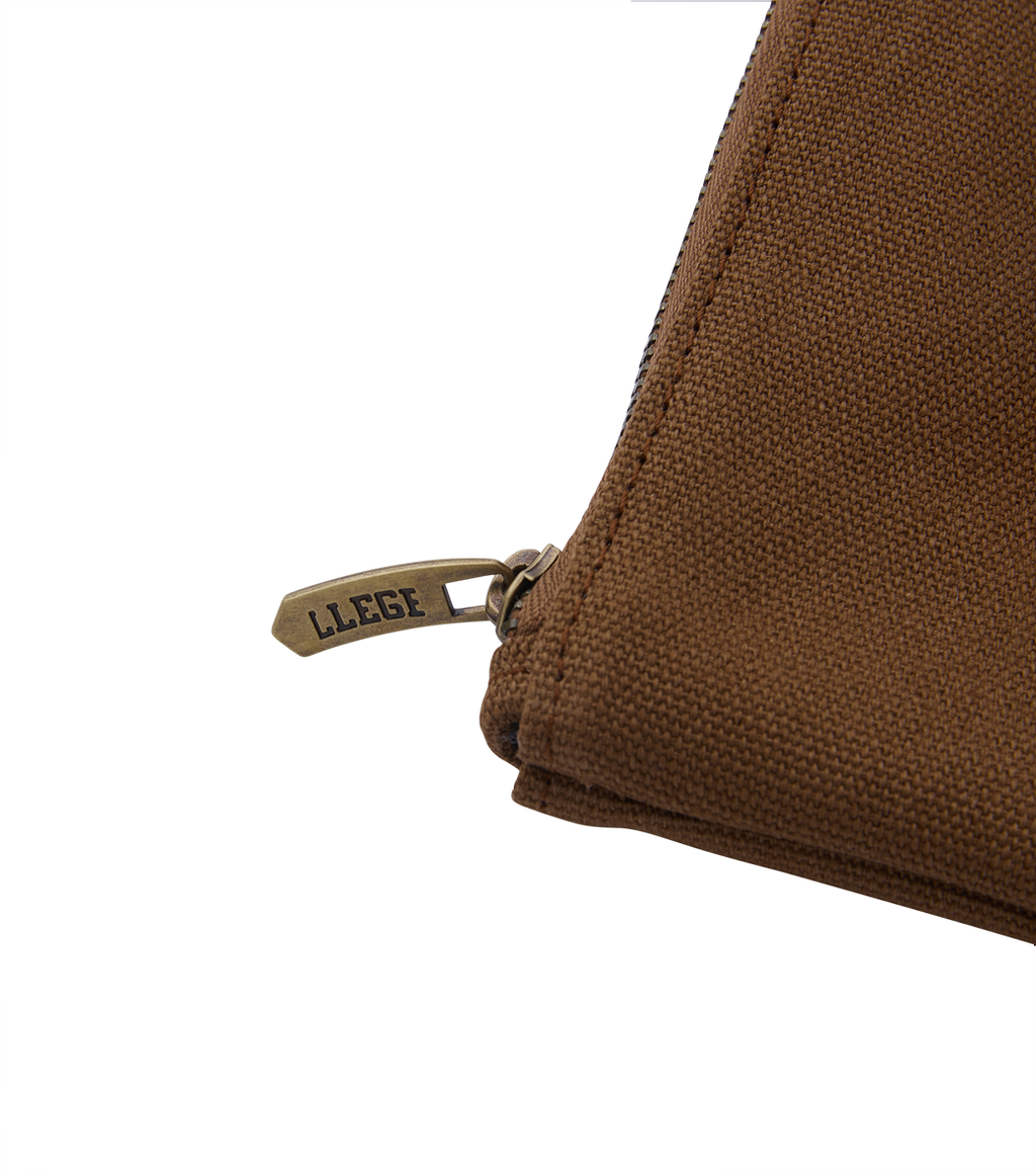 Llege - Cube Logo Canvas Pouch (Brown) product image 5 | TRAB K-Fashion Australia