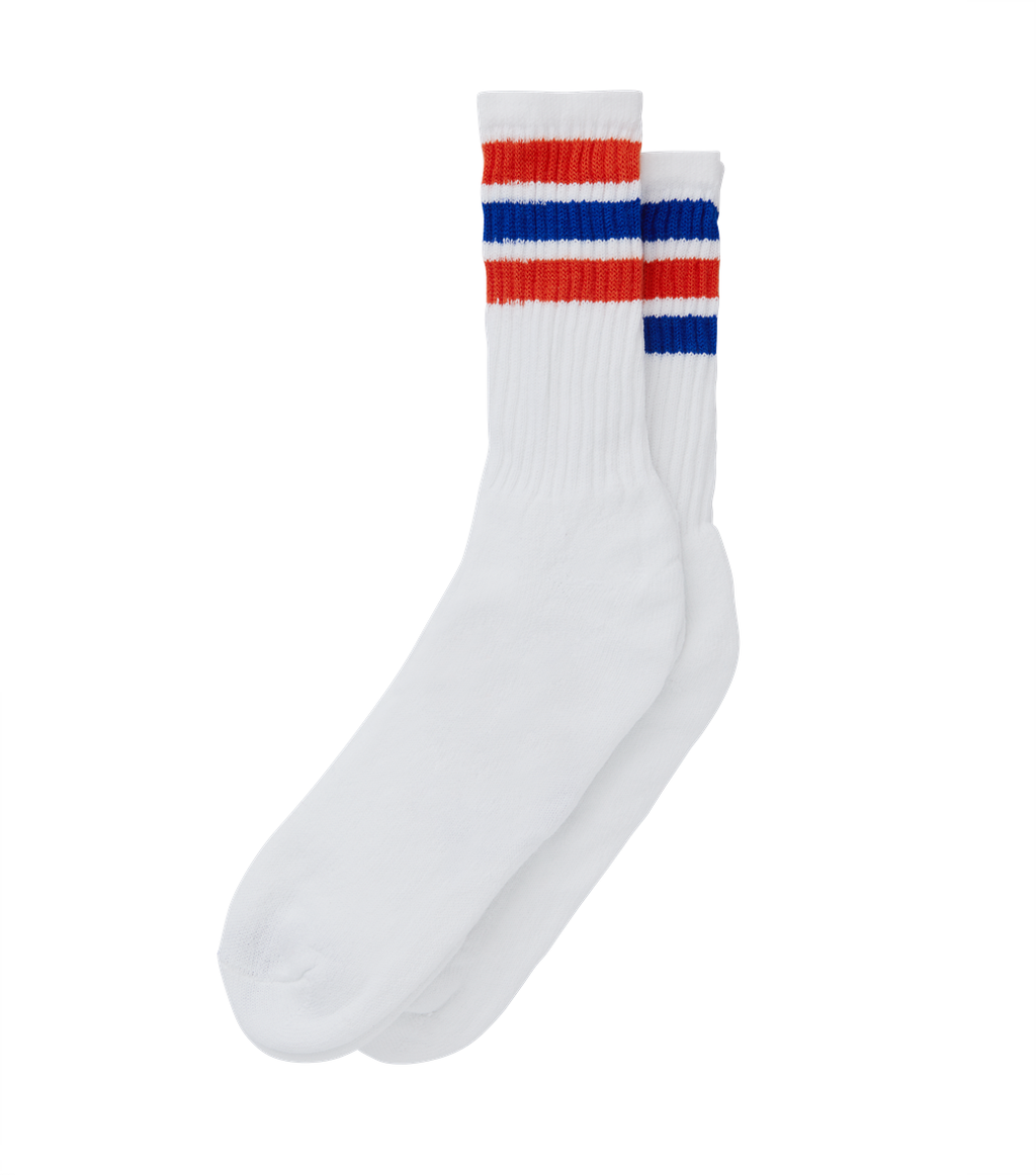 Llege - Team Spirit Striped Crew Socks 2PR (Orange) product image 2 | TRAB K-Fashion Australia