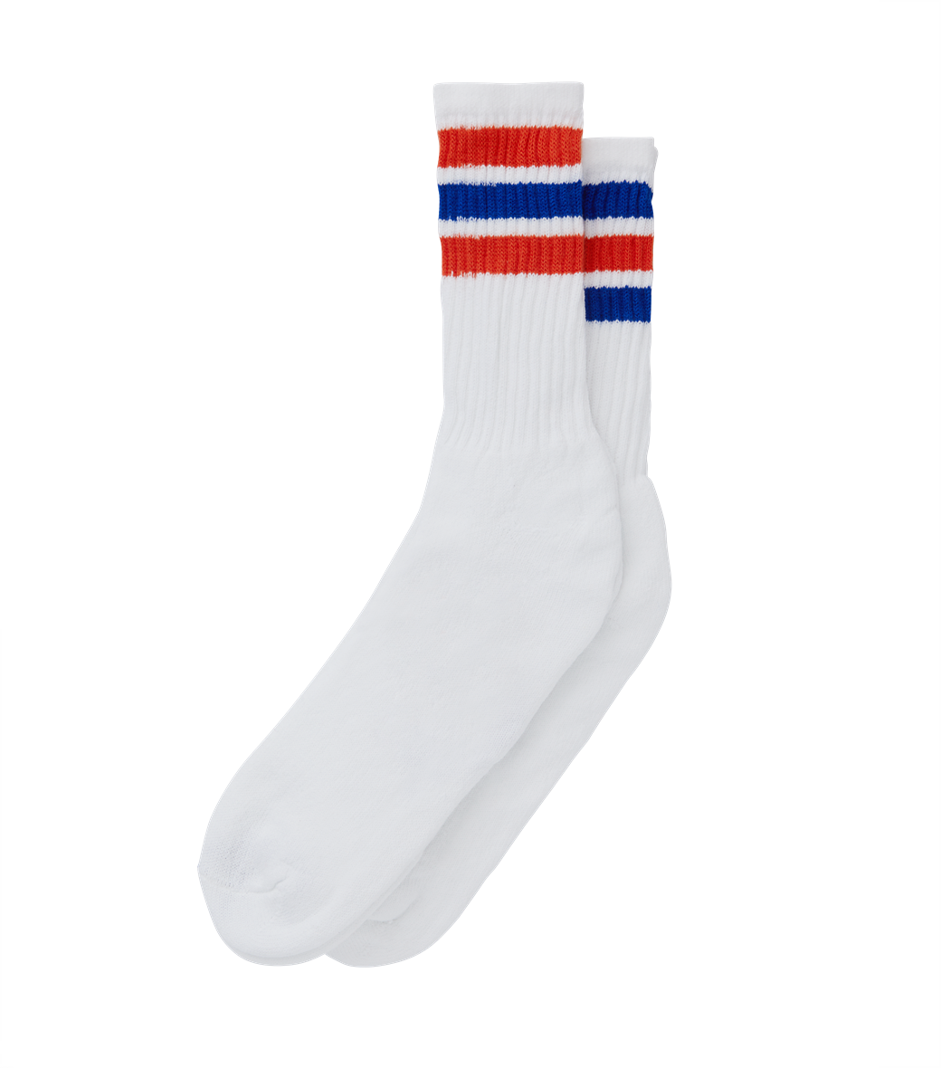 Llege - Team Spirit Striped Crew Socks 2PR (Orange) product image 2 | TRAB K-Fashion Australia
