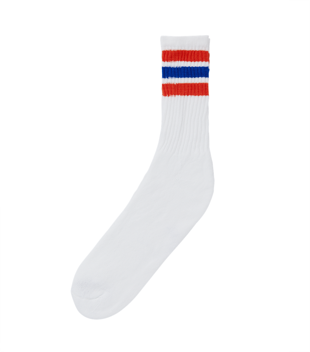 Llege - Team Spirit Striped Crew Socks 2PR (Orange) product image 4 | TRAB K-Fashion Australia