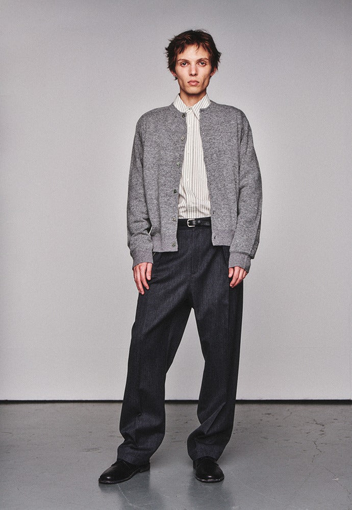 Art if acts - Wholegarment Round Neck Cardigan (Ash) product image 1 | TRAB K-Fashion Australia