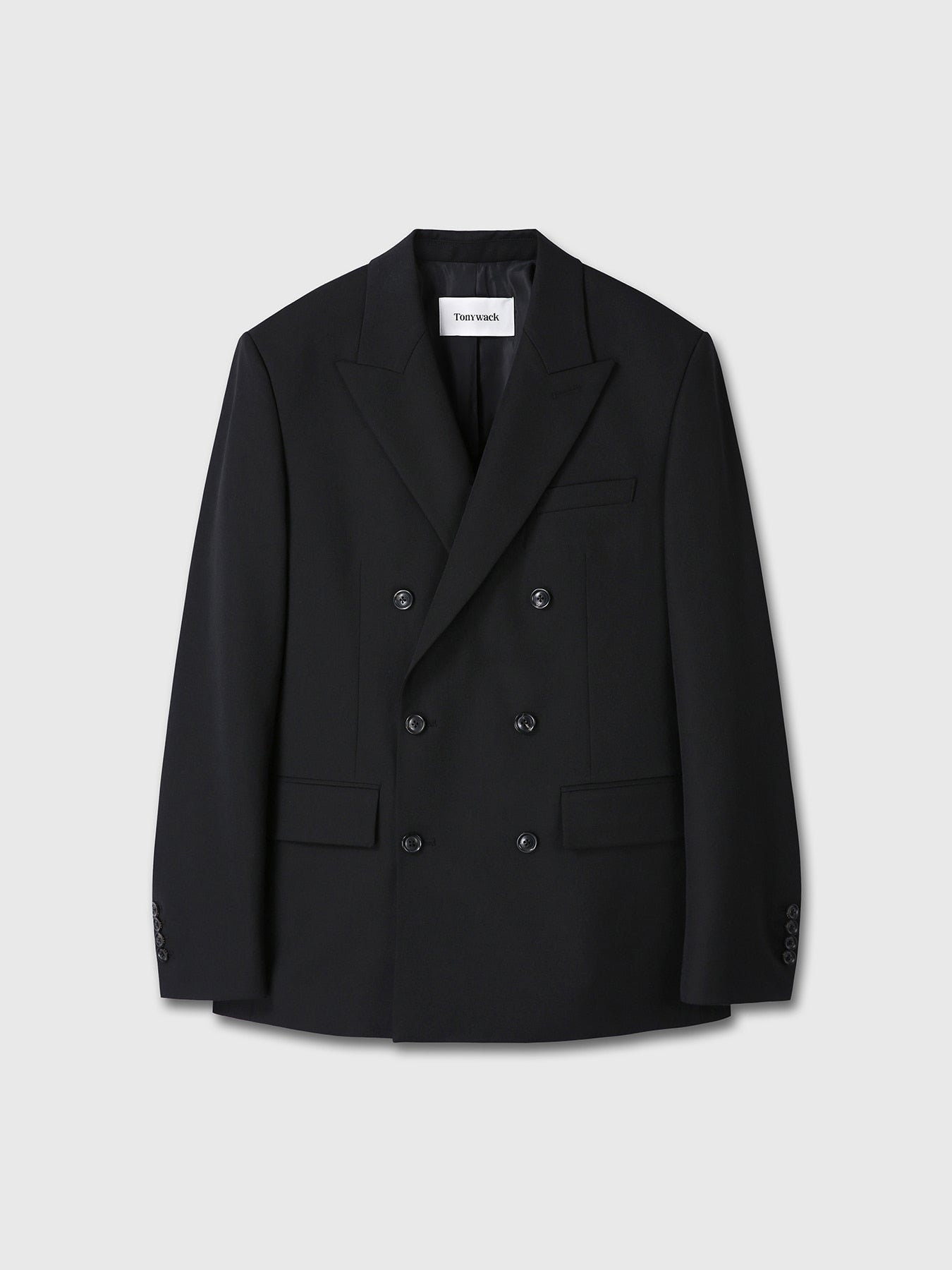 Tonywack - Wool Double-Breasted Tailored Jacket (Black) product image 12 | TRAB K-Fashion Australia