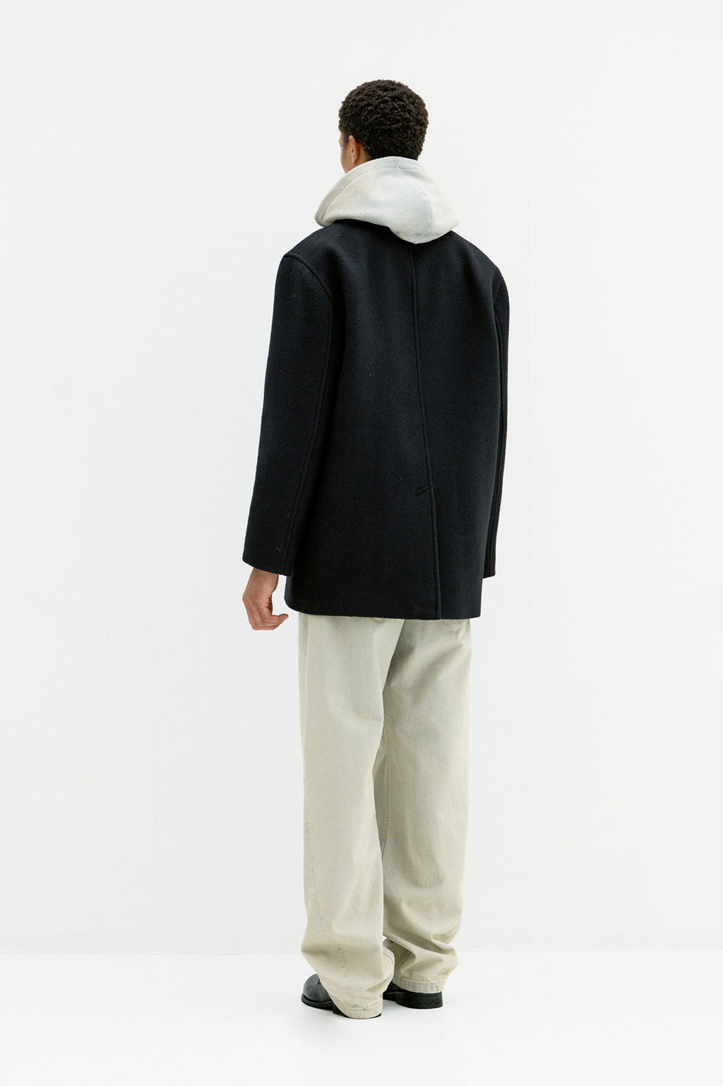 Coor - Wool Double Breasted Pea Coat (Black) product image 4 | TRAB K-Fashion Australia