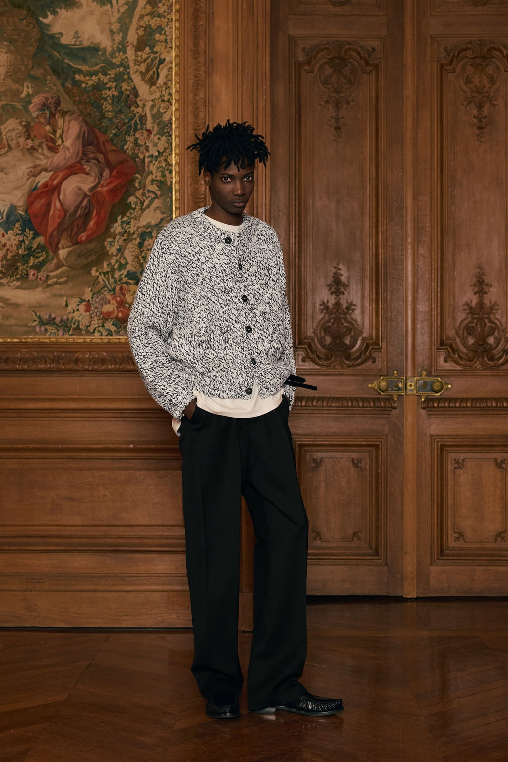 STU - Heather Round Neck Cardigan (OC) product image 6 | TRAB K-Fashion Australia