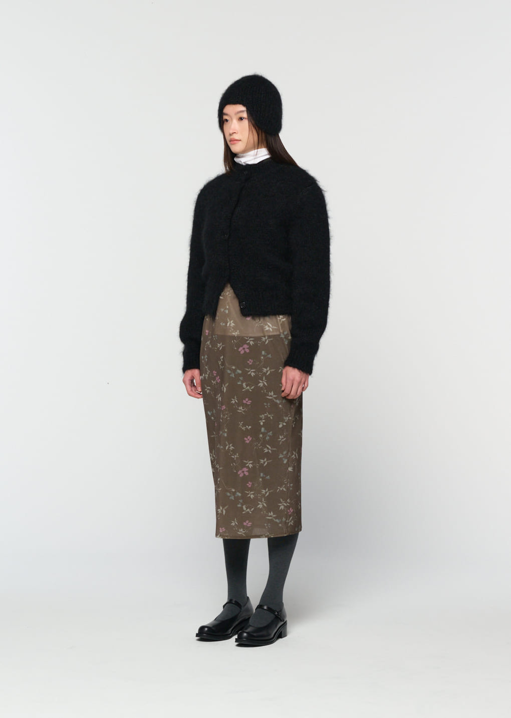 Amomento - mohair bulky cardigan (Black) product image 3 | TRAB K-Fashion Australia