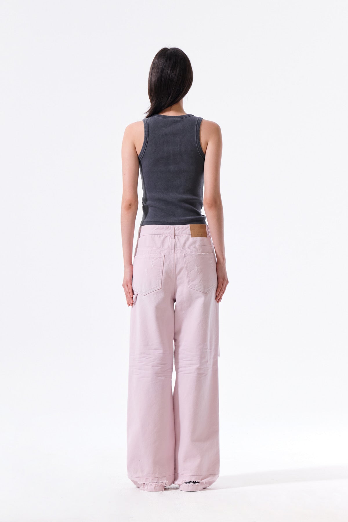 Matin Kim - Destroyed Color Dyeing Denim Pants (Pink) product image 8 | TRAB K-Fashion Australia