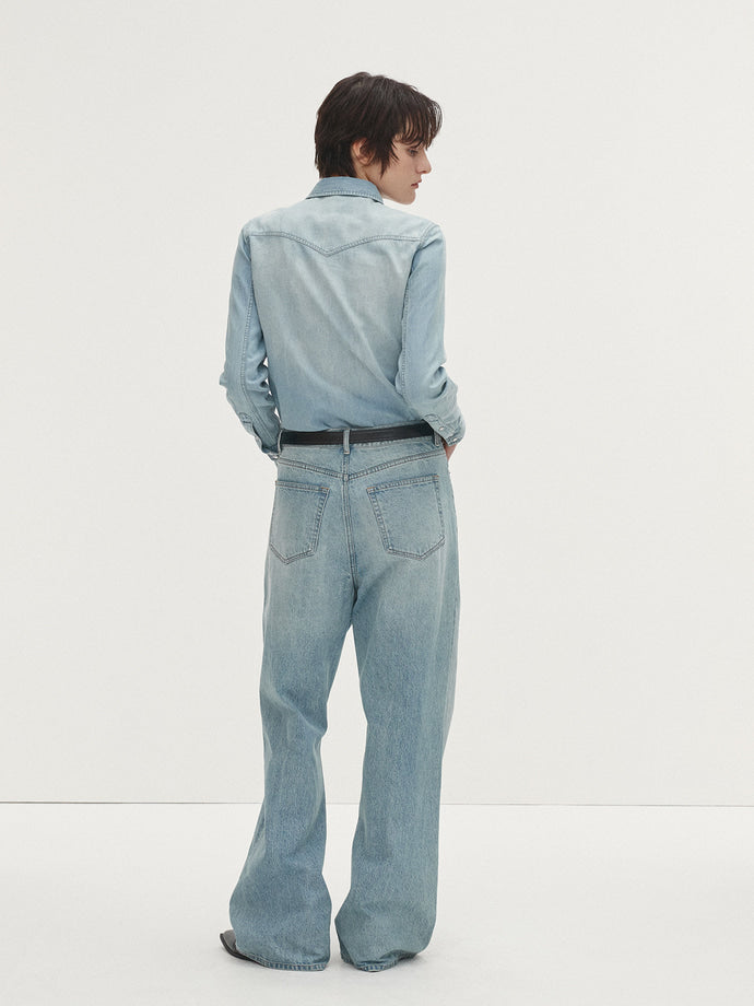 Tonywack - Washed Denim Western Shirt (Washed Light Blue) product image 3 | TRAB K-Fashion Australia