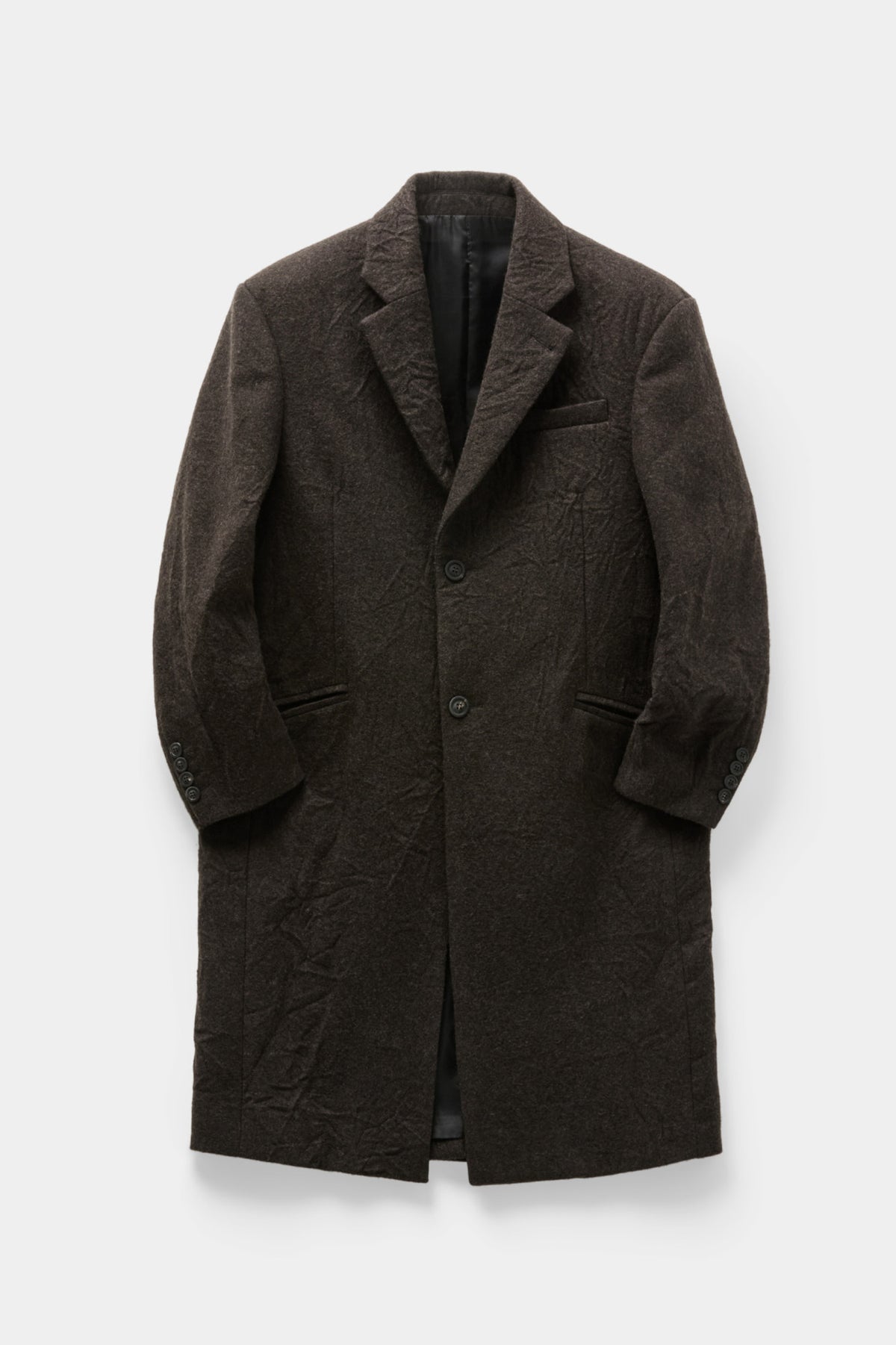 Coor - Crease Washed Wool Single Coat (Dark Brown) product image 1 | TRAB K-Fashion Australia